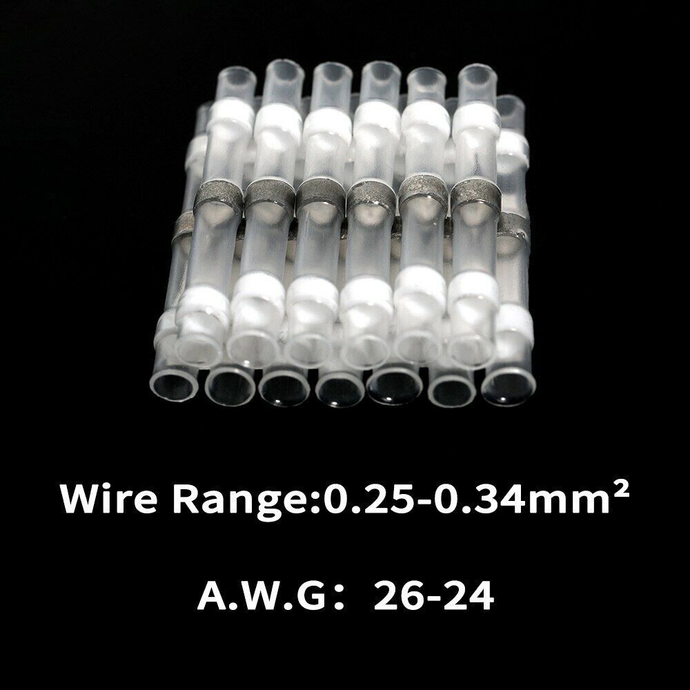 50-1000x Solder Seal Sleeve Waterproof Terminal Heat Shrink Butt Wire Connectors