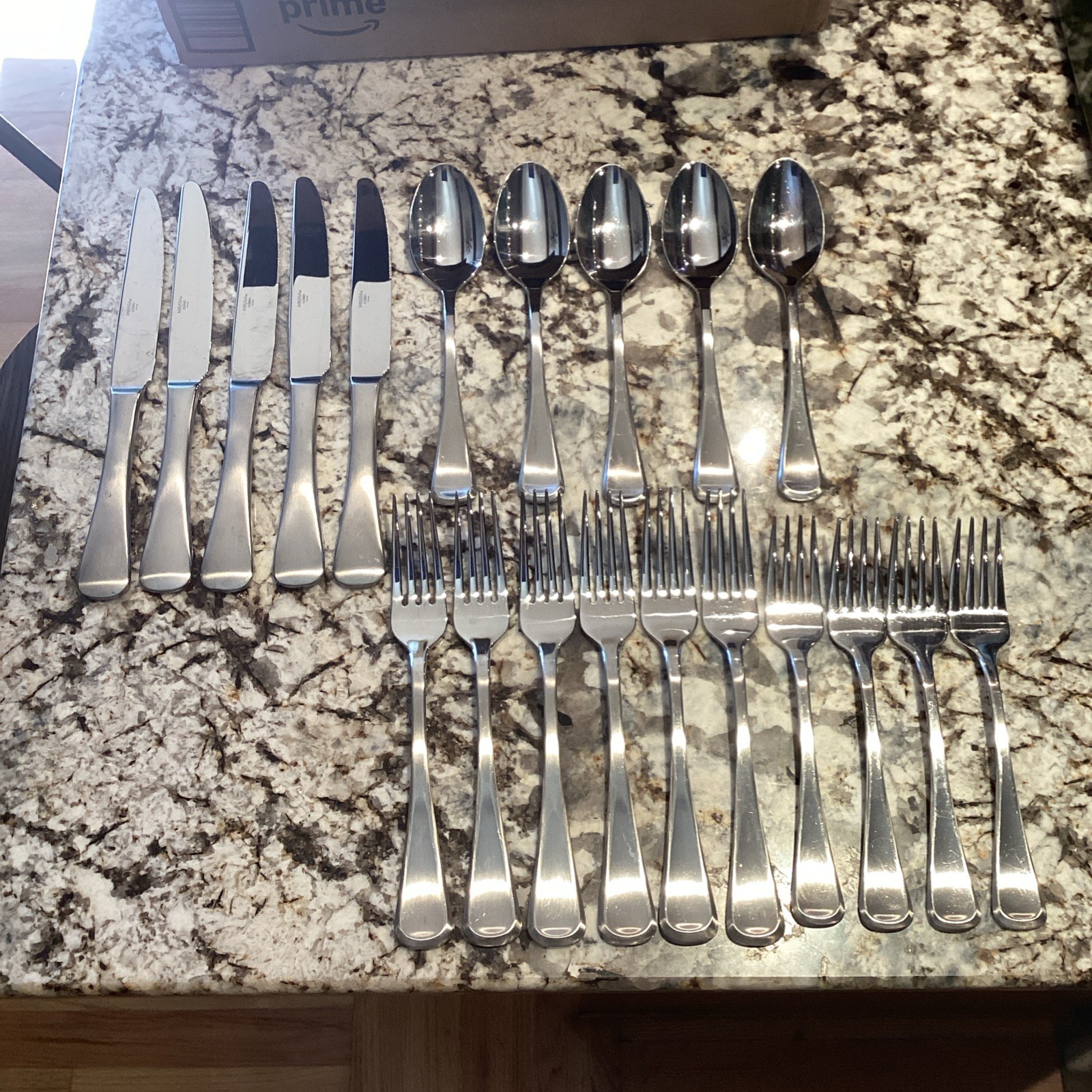 Mikasa Satin Loft Teaspoon Stainless 18/10 Flatware Silverware 20 pc  Set