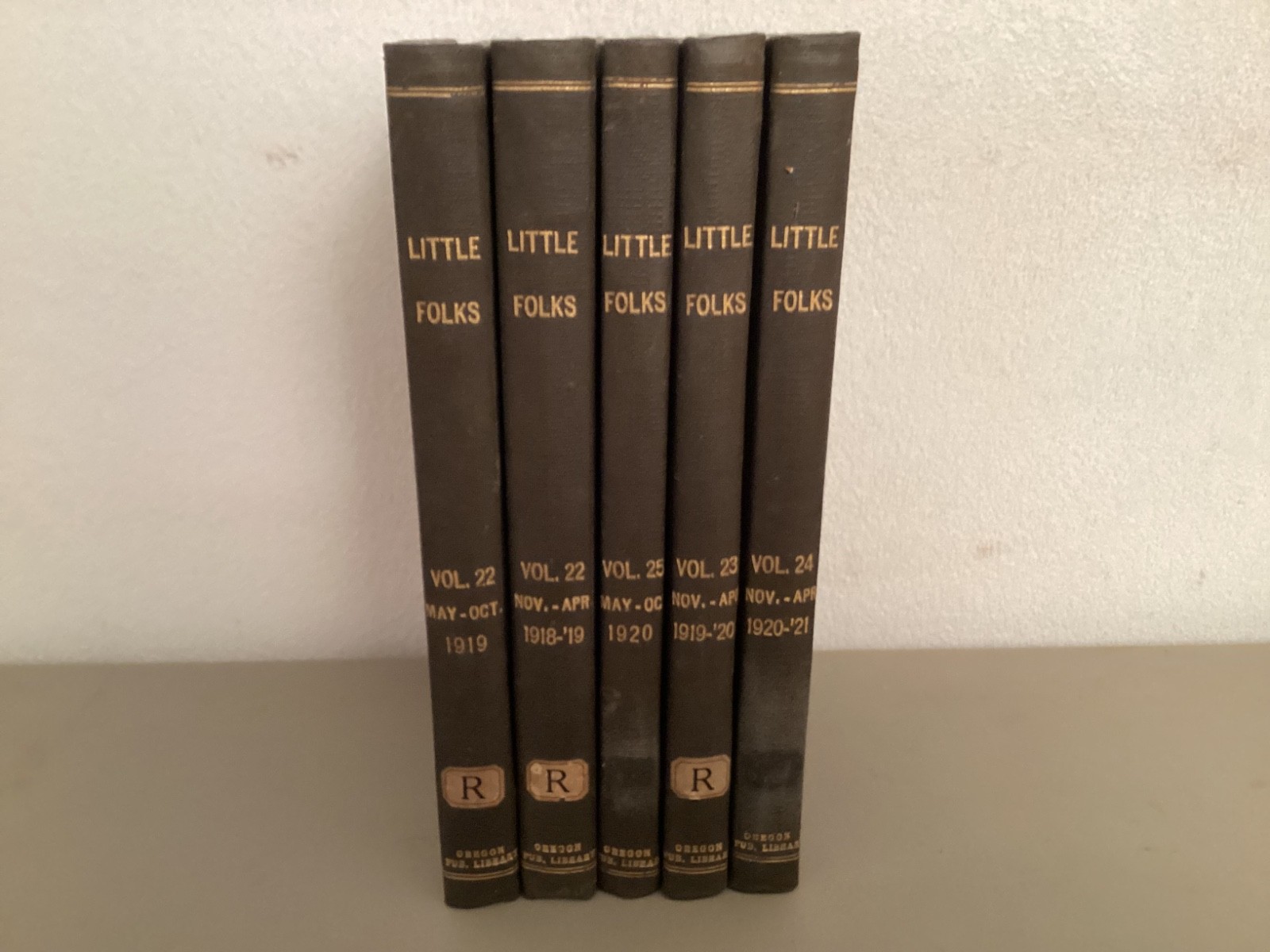5 Volumes Bound LITTLE FOLKS A Magazine for Young People Nov. 1918 -  April 1921
