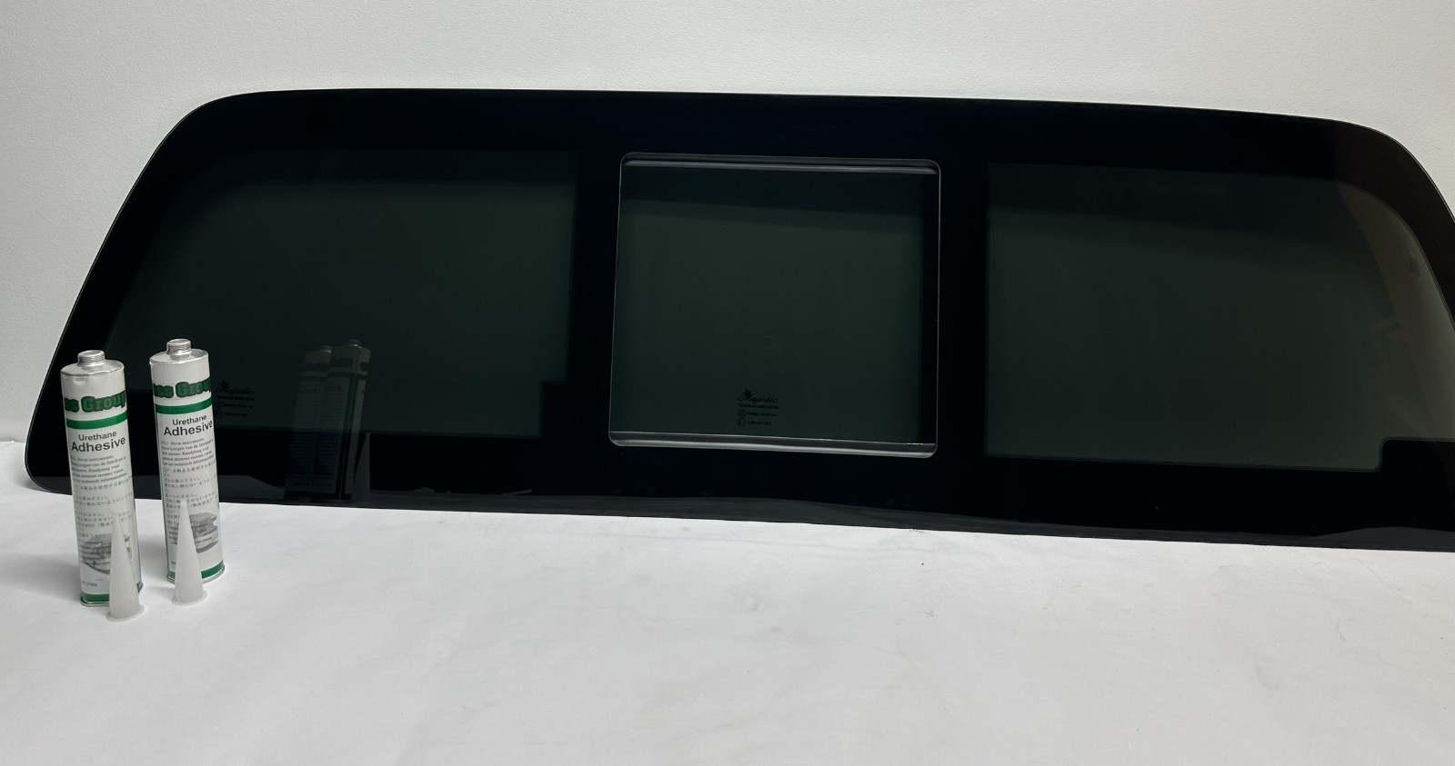Fits 2008-2016 Ford F250 F350 Back Glass POWER Sliding Window NonHeat Flush Fit