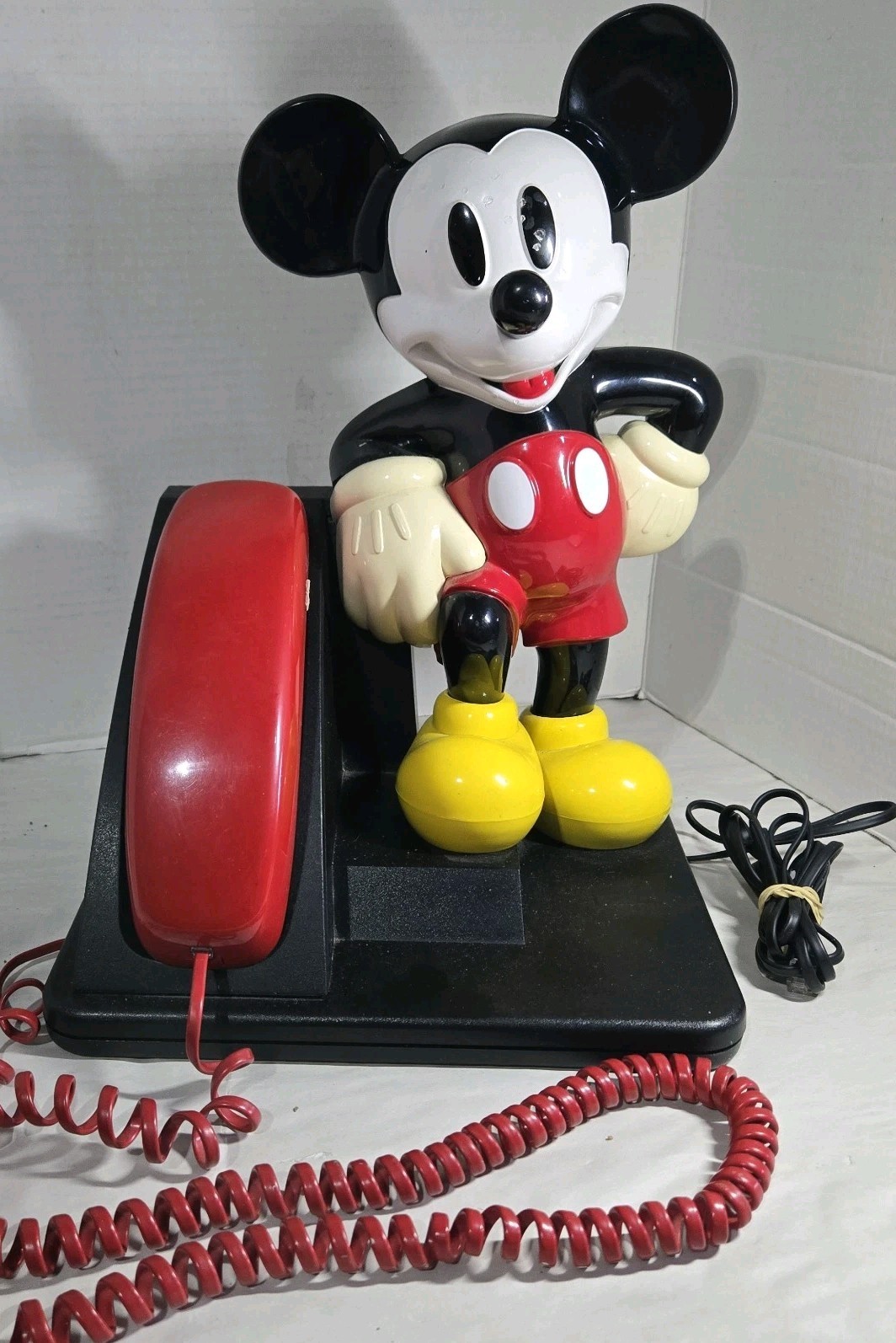 Vtg 1990s AT&T Disney Mickey Mouse Touch Tone Telephone Set - Works