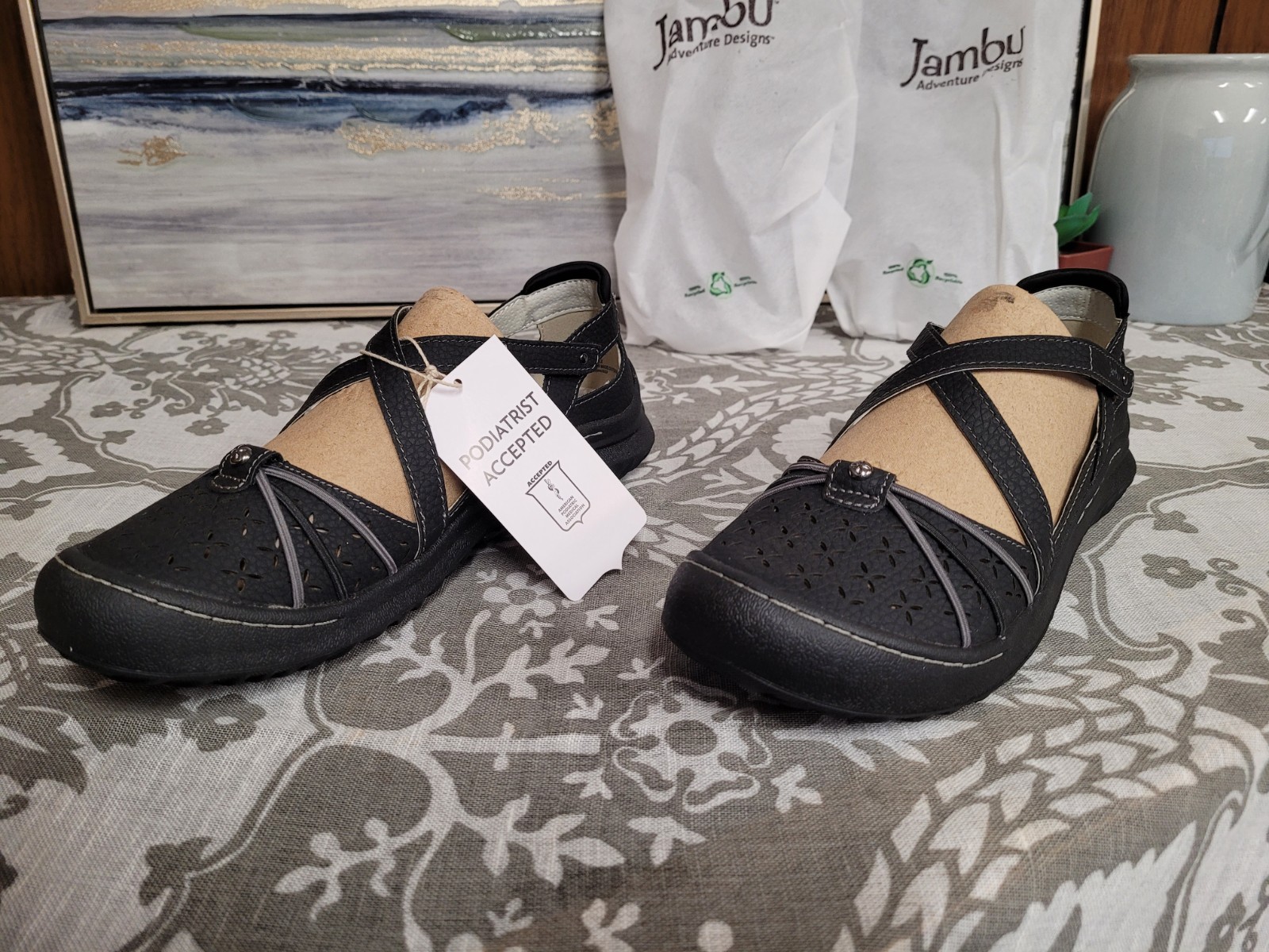Jambu Pine Mary Jane Strappy Hiking Outside Shoe Womens Black Size 9