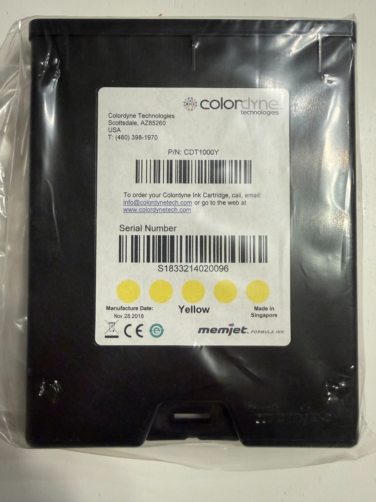 Colordyne CDT1000Y - Yellow Colordyne CDT1000Y - Yellow