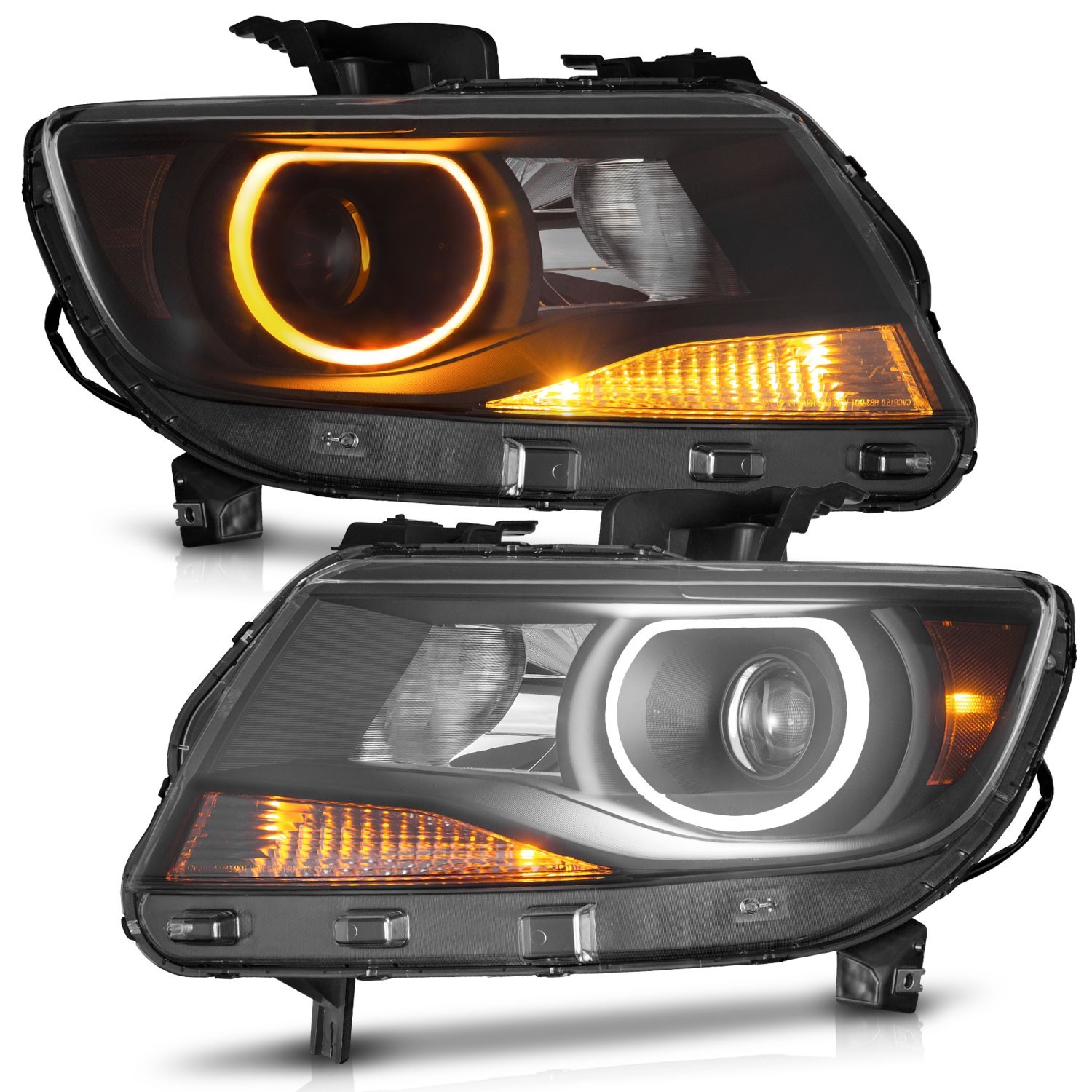 WEELMOTO Pair Headlights Switchback Sequential LED For 2015-2022 Chevy Colorado