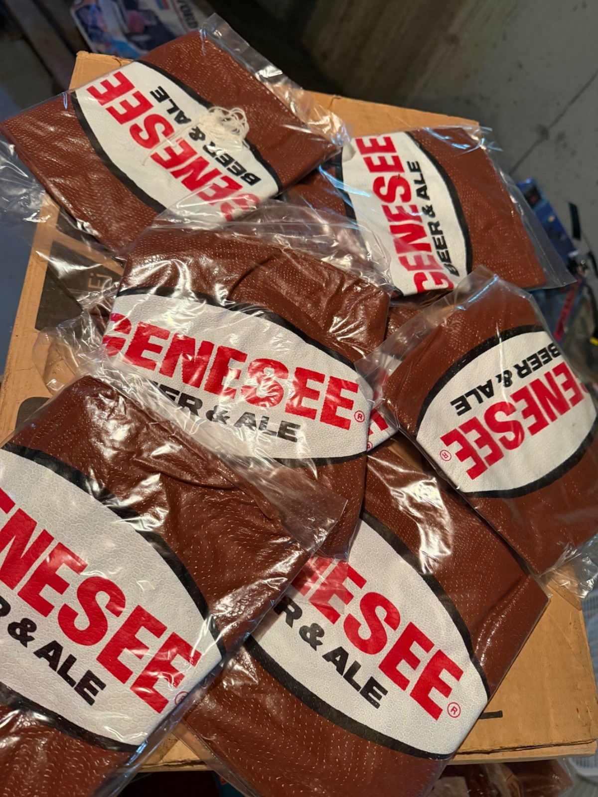Vintage 1970s80s Genesee Beer & Ale Large Inflatable Football NOS Display Vintage 1970s80s Genesee Beer & Ale Large Inflatable Football NOS Display