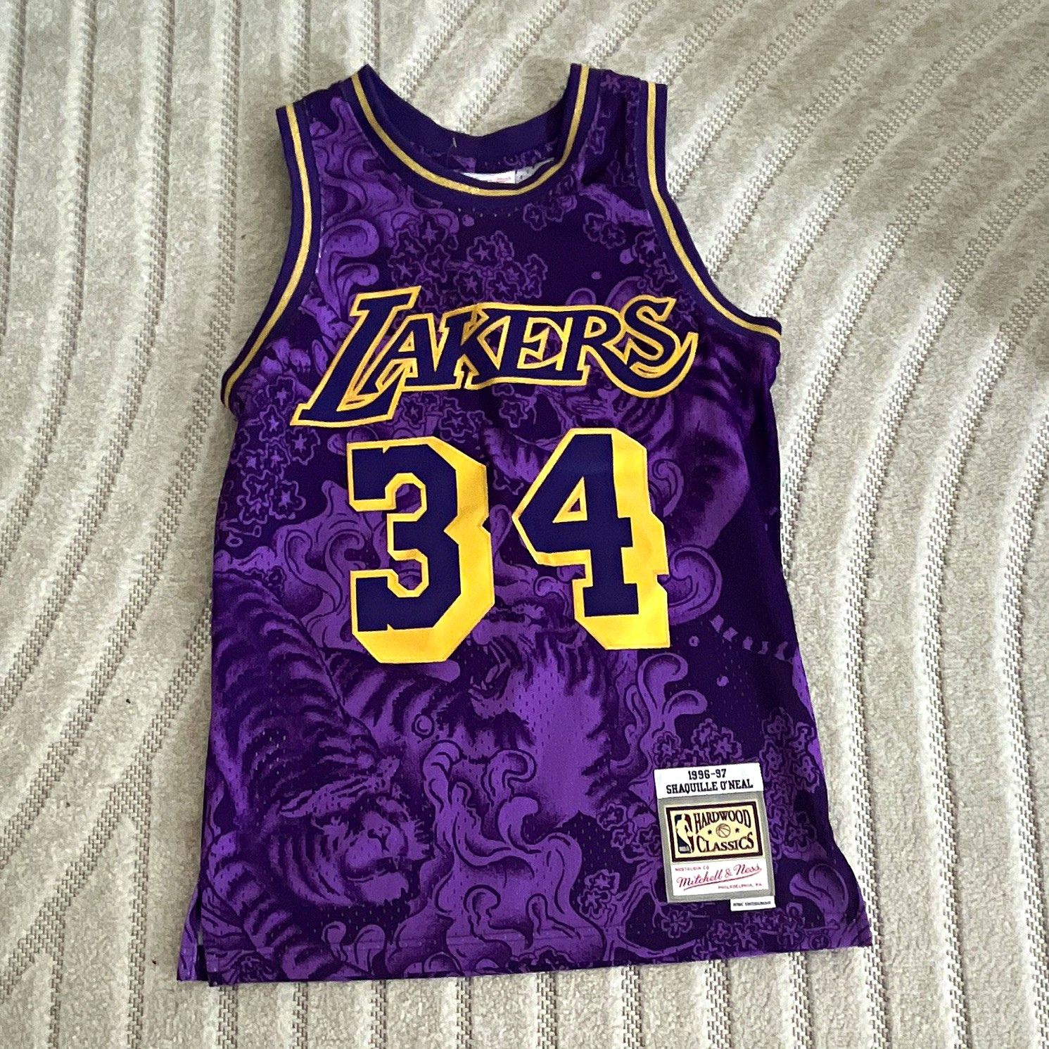Mitchell & Ness Lakers Shaquille O'Neal #34 Purple/Gold Swingman Jersey S