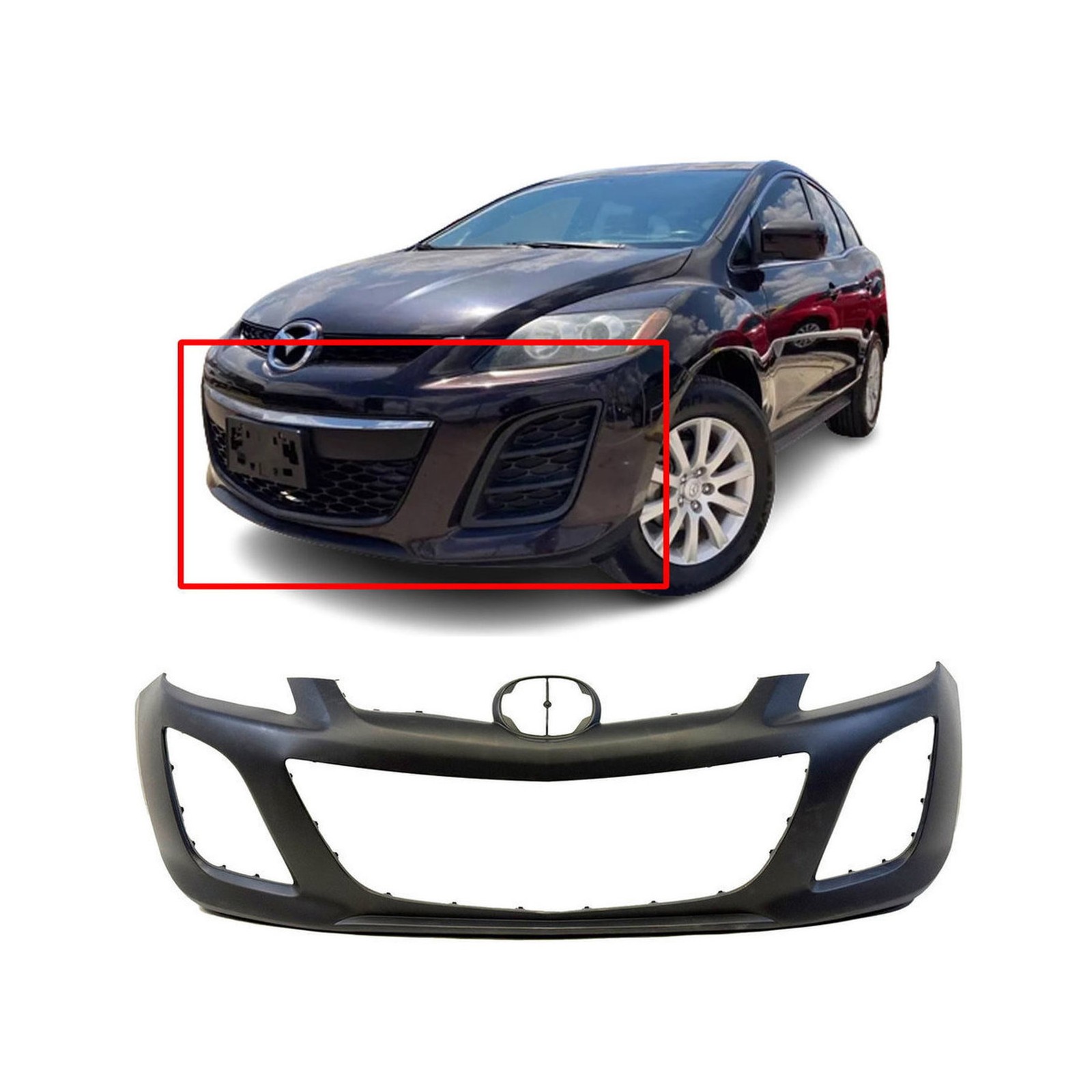 Bumper Cover For 2010-2012 Mazda CX-7 EH4450031FBB MA1000226 Front Primed