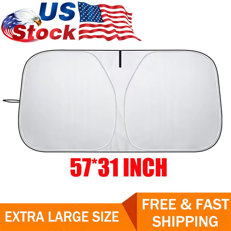 Large Foldable Front Windshield Sun Shade for Cars Trucks SUV UV Heat Protector