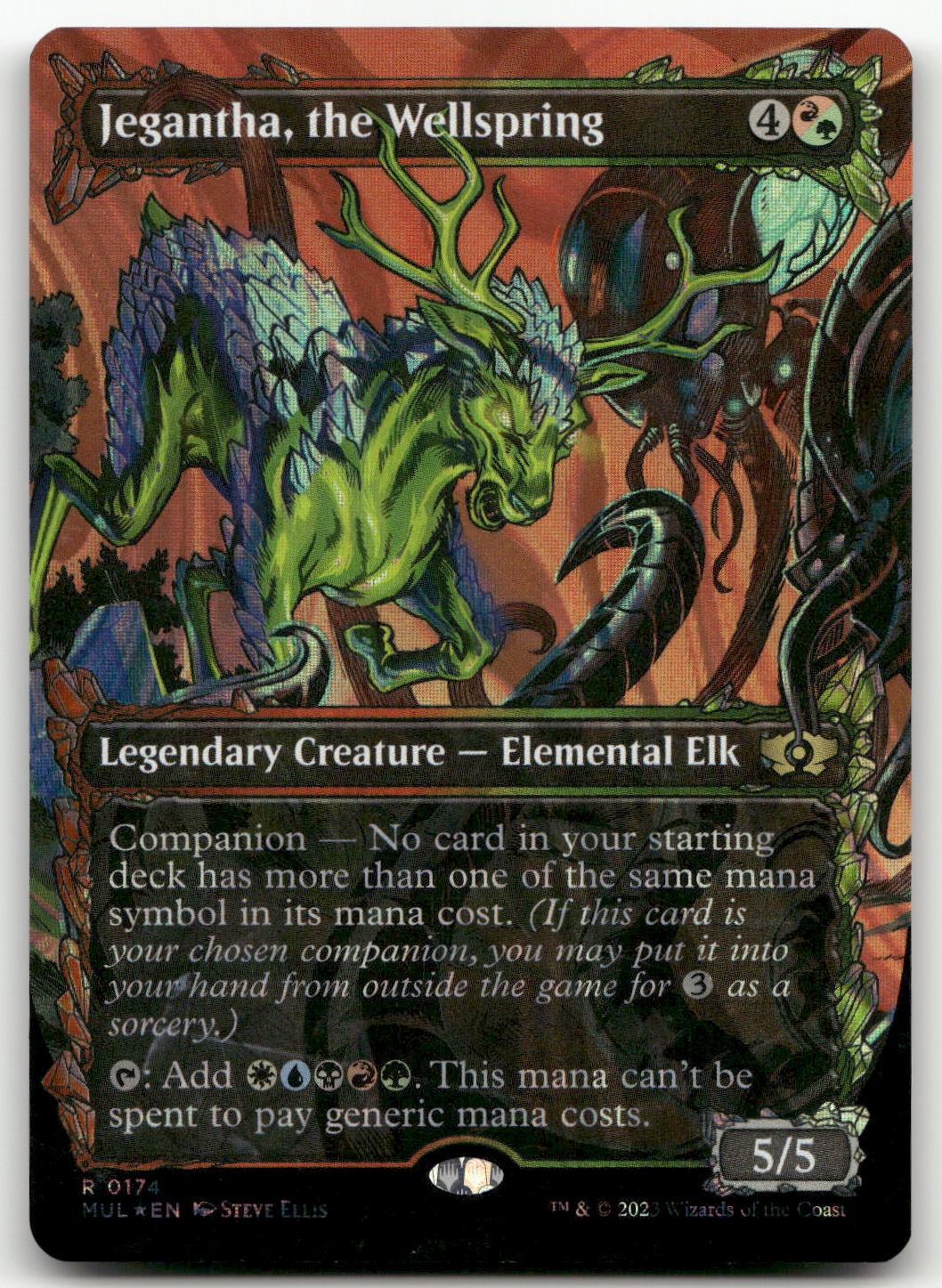 Jegantha, the Wellspring (Halo Foil) #174 NM March of the Machine MUL Magic MTG