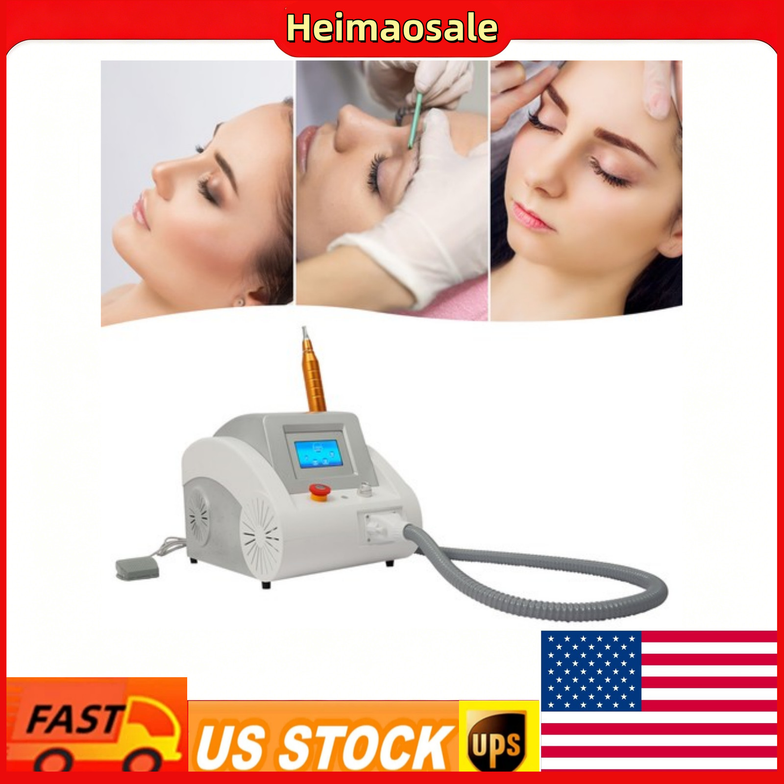 Picosecond Laser Tattoo Removal Machine Pigment Pico Skin Rejuvenation Nd YAG US