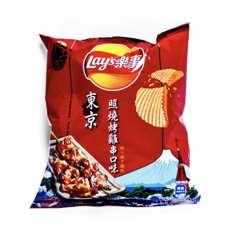 Lay\'s Tokyo Teriyaki Chicken Skewers Ripple Chips (6pc)