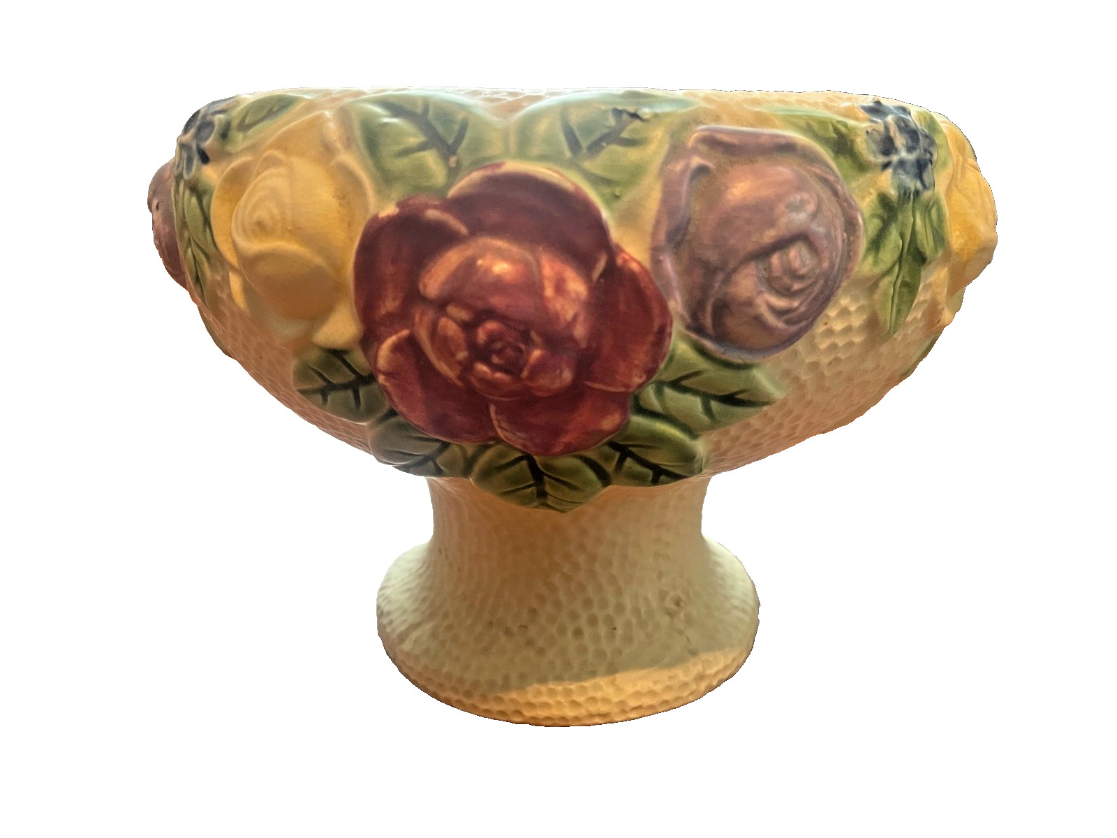 Vintage antique Roseville Pottery Rozane Flower Floral signed Planter Pot vase