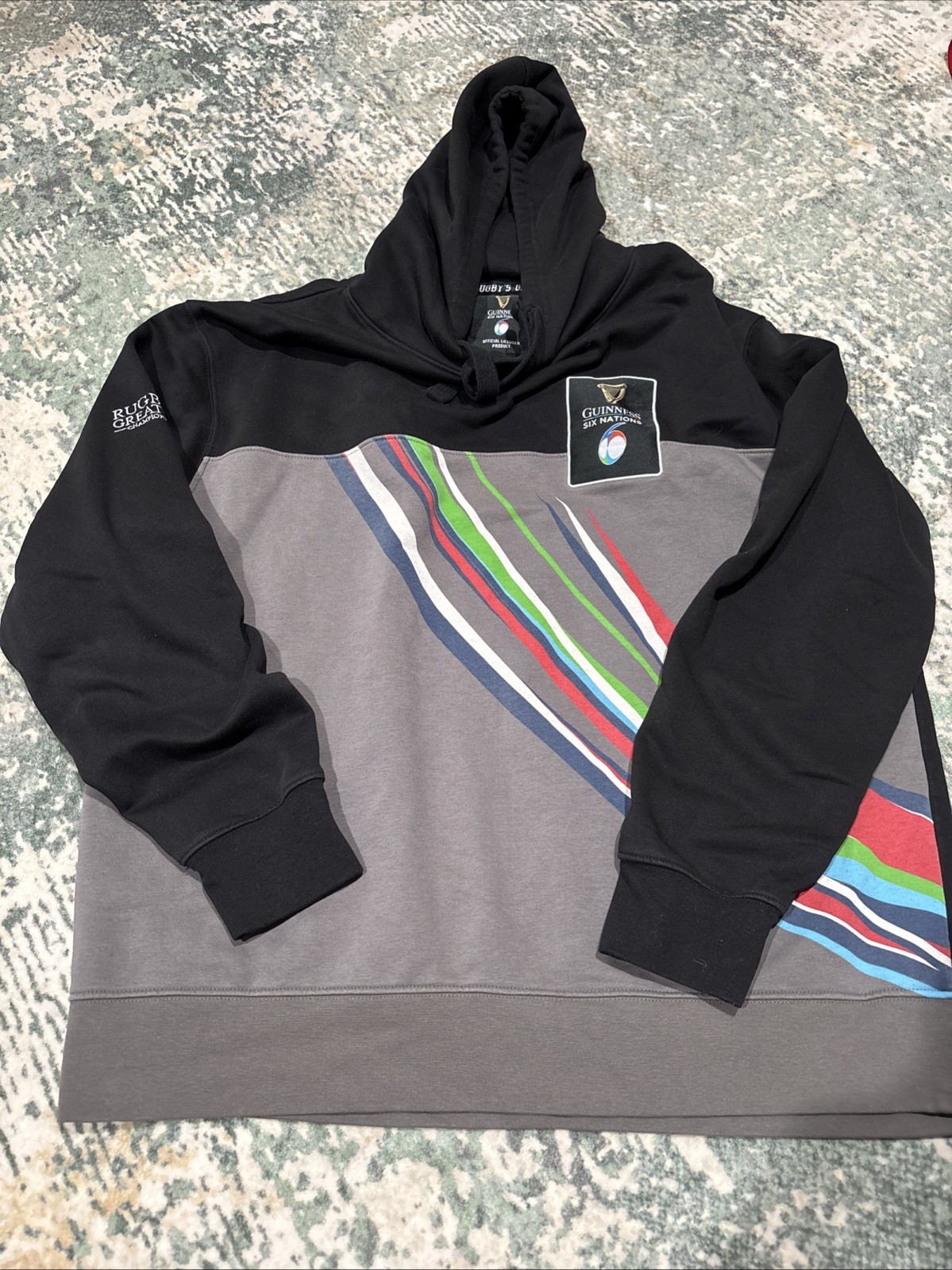 Guinness Six Nation Rugby Sweatshirt XLarge Championship Hooded