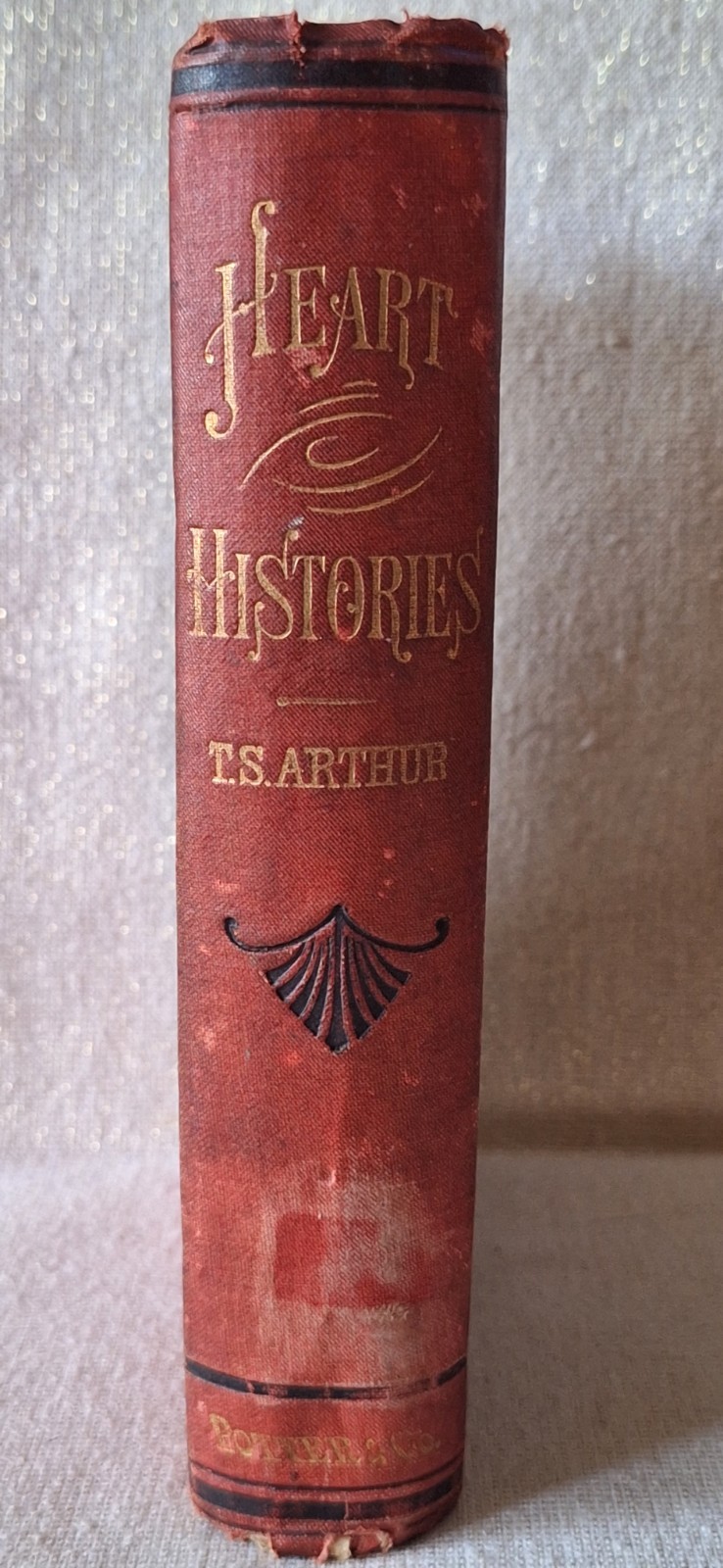 Antique Heart-Histories & Life-Pictures 1857 Book Illustrated Cover Gilt Spine