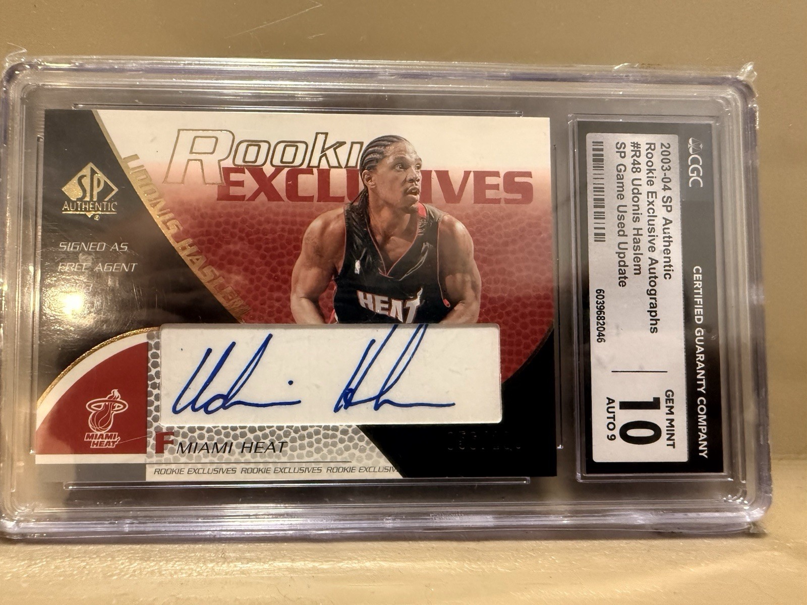 Upper Deck 2003-04 SP Authentic Udonis Haslem Rookie Exclusives R48 Auto /100