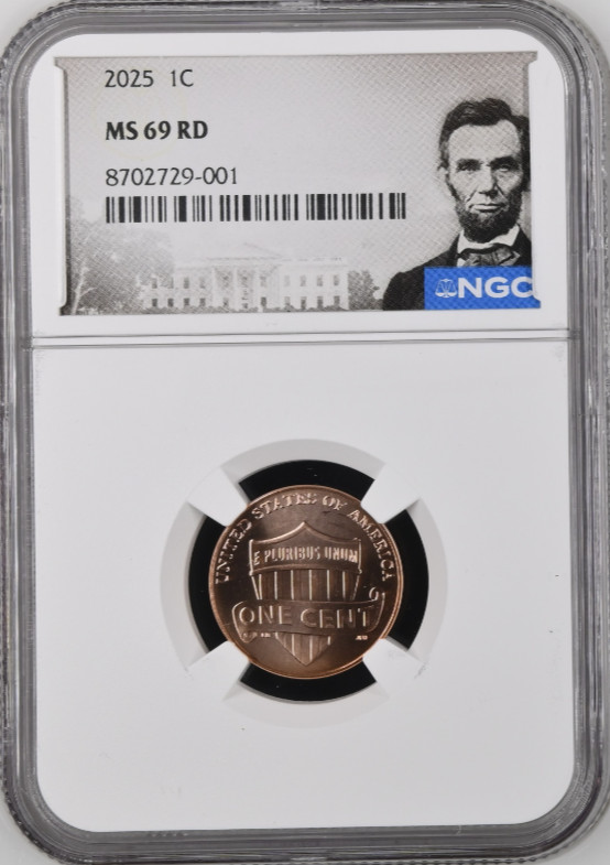 2025 P Lincoln Shield Cent 1C NGC MS69 RD Lincoln Label THE LAST REAL PENNY