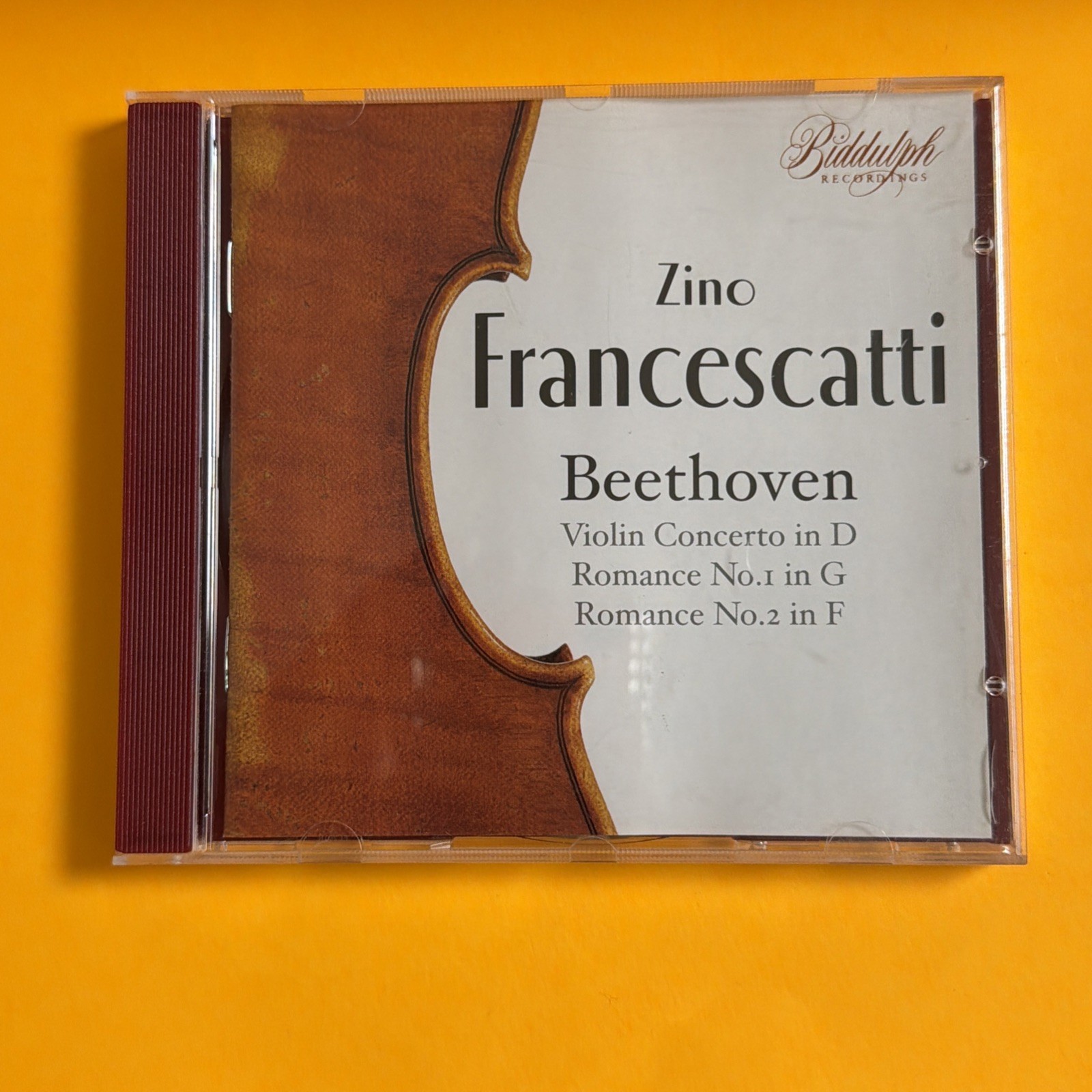 Zino Francescatti Beethoven Violin Concerto Romance CD 2003 Classical Disc M