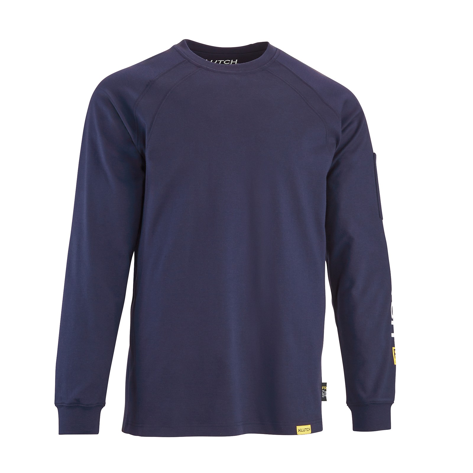Klutch Flame-Resistant Long-Sleeve T-Shirt, Navy, Small, CAT 2 FR Shirt, ATPV