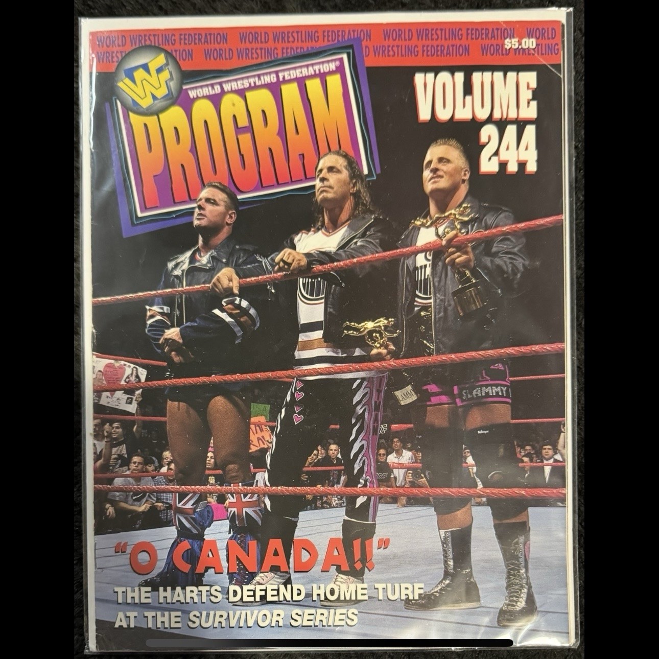 Rare WWF 1997 Survivor Series Arena Edition Program Montreal Screwjob Match Card