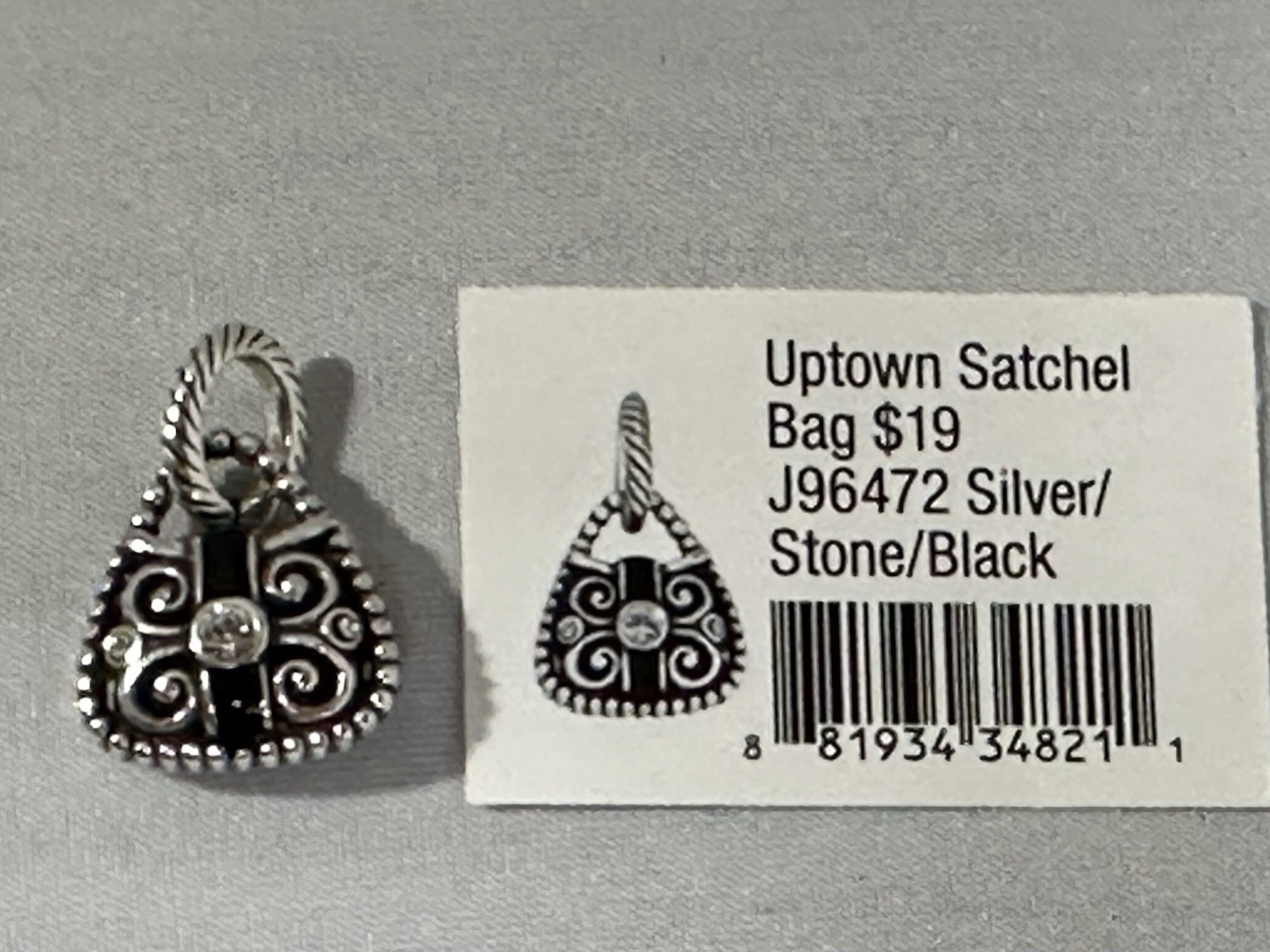 Authentic Brighton Uptown Satchel Bag J96472 Silver/Stone/Black * Retired NWOT