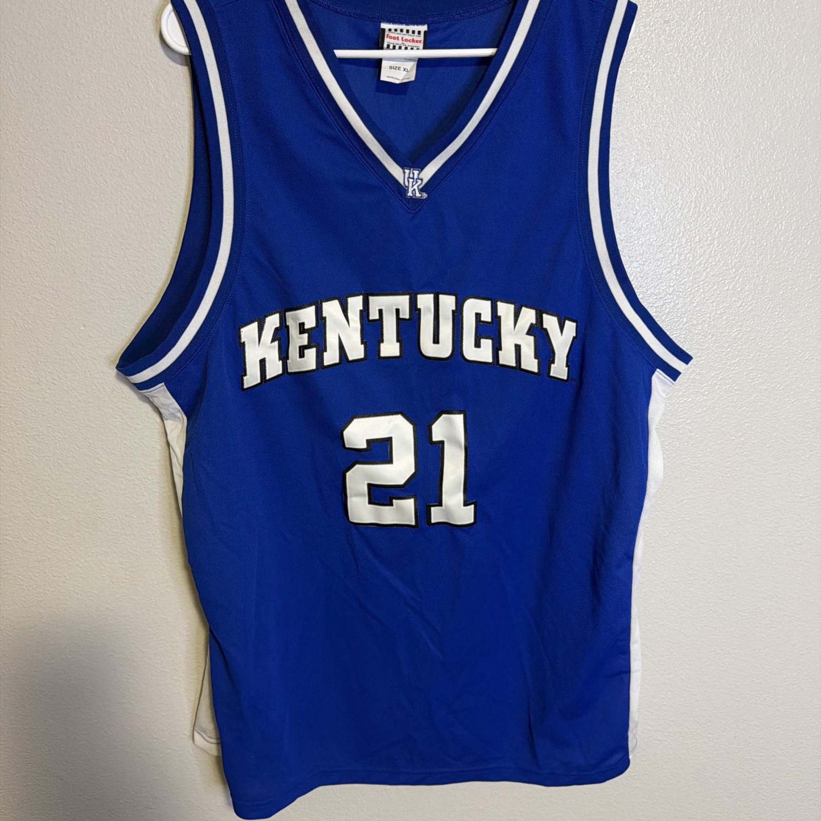 Vintage Kentucky Wildcats #21 Tayshaun Prince College Basketball Jersey Men's XL