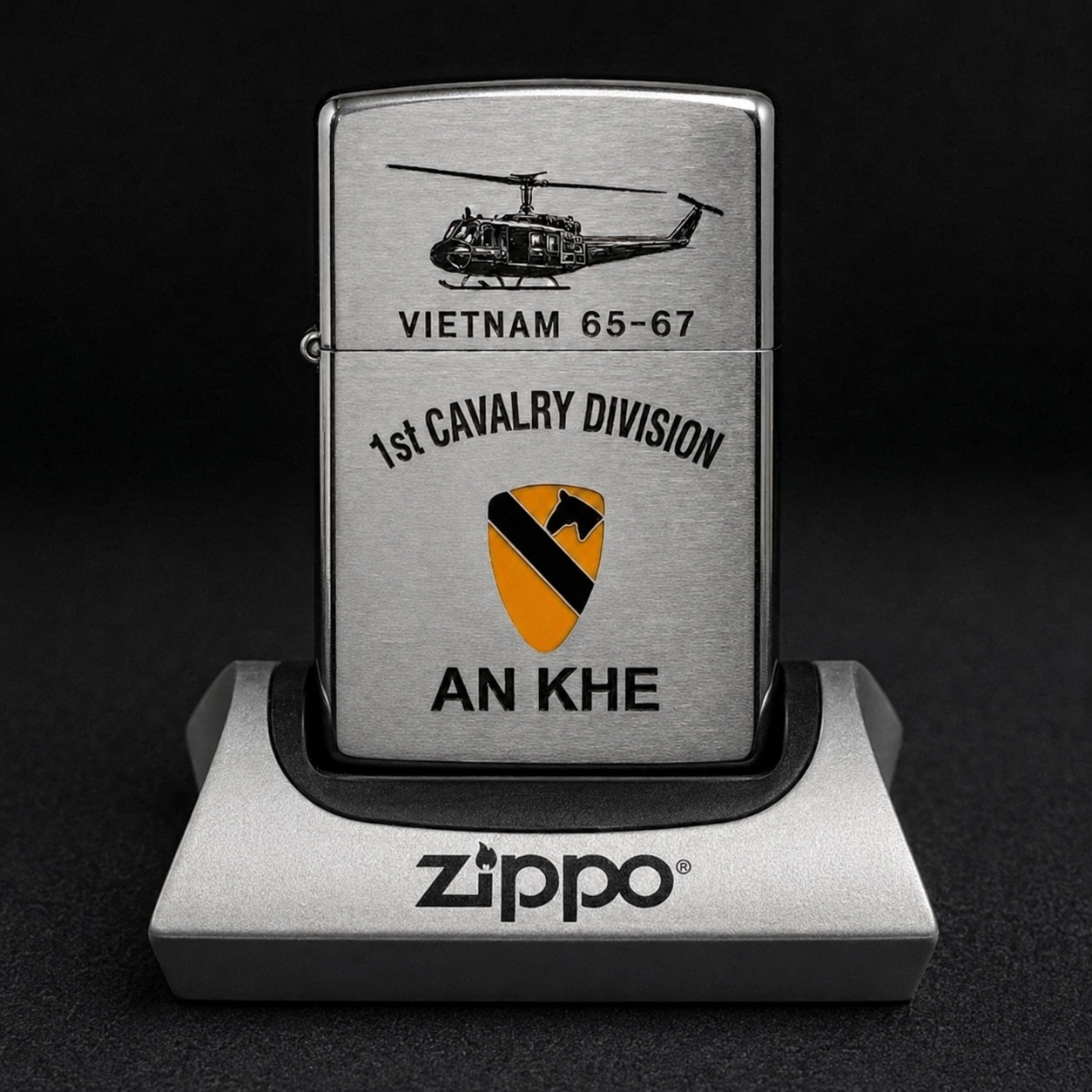 Vintage Zippo Vietnam 65-67 1st Cavalry Division An Khe Helicopter Lighter