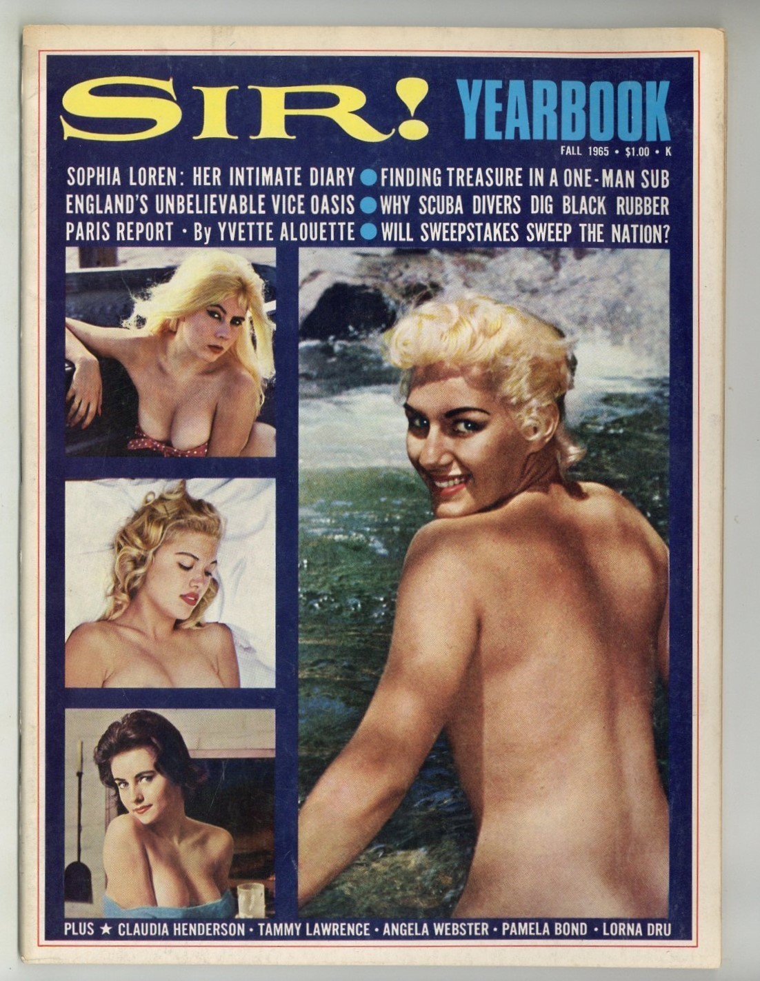 Sir Yearbook 1965 Claudia Henderson, Tammy Lawrence 96pg Pinup Magazine M38435 Sir Yearbook 1965 Claudia Henderson, Tammy Lawrence 96pg Pinup Magazine M38435