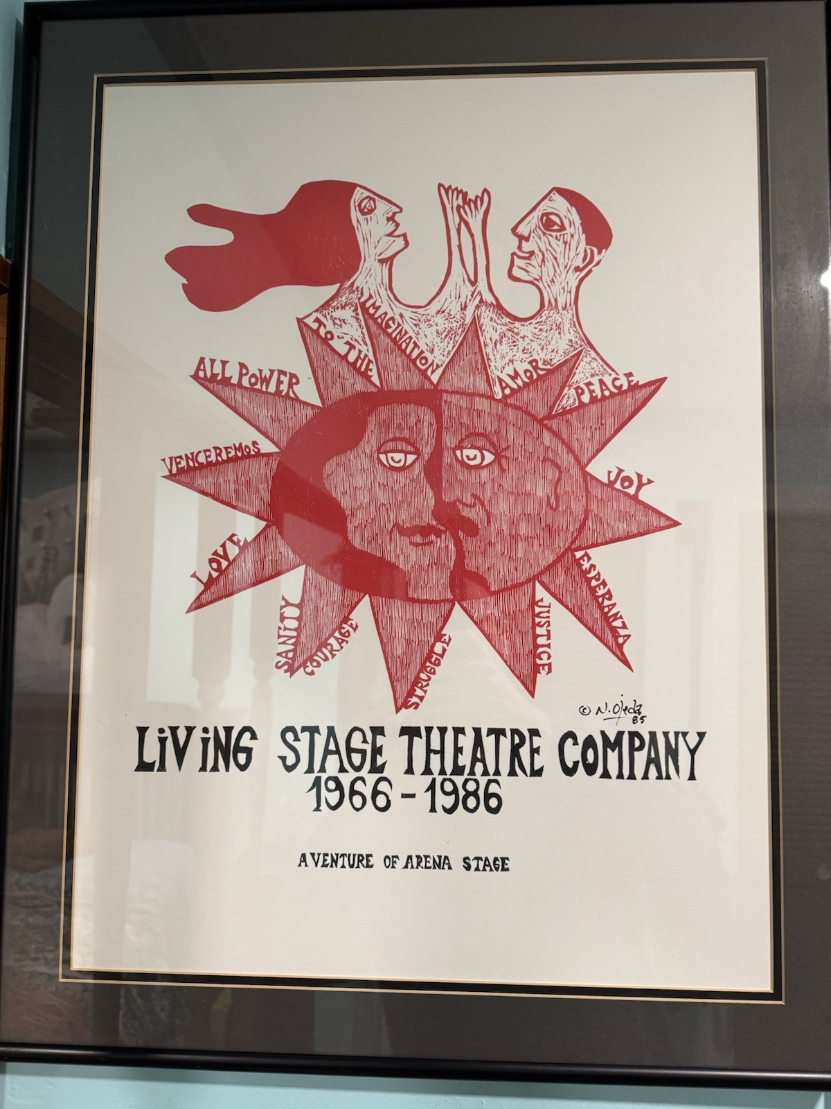 Living Stage Theatre Company 1966-1988 Framed Print *RARE* Naul Ojeda