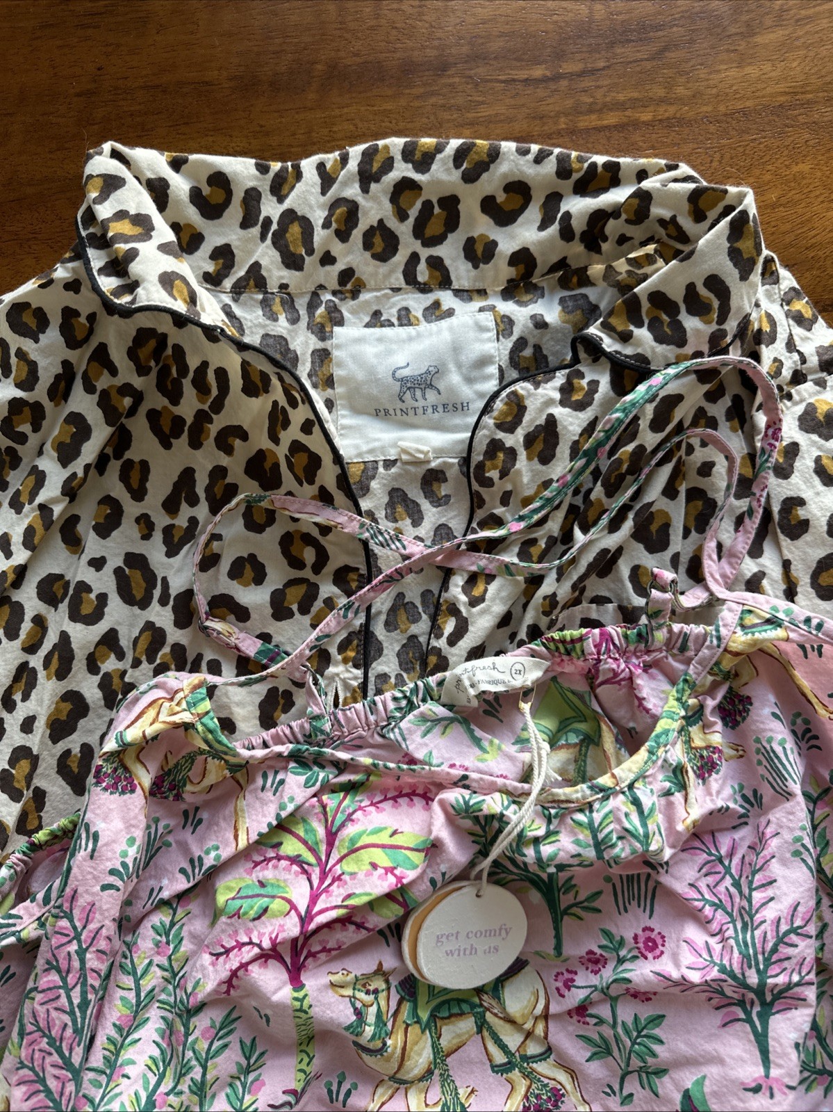 Printfresh Pajama Tops Lot Of Two Size 2x