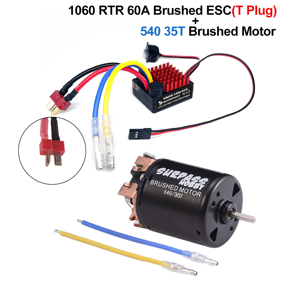 9IMOD 1060 RTR 2-3S 60A ESC Waterproof BEC Brushed Motor for 1/10 RC Axial SCX10