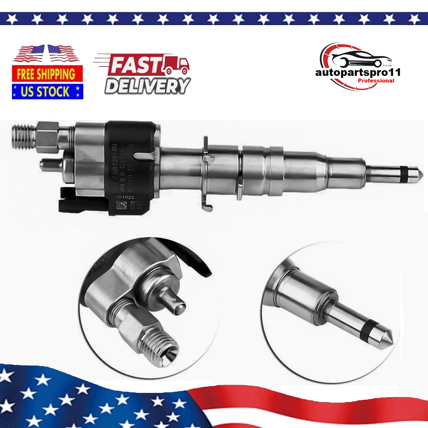 Fuel Injector For 2009-2015 BMW 1353758904811 13537585261-11 13537589048-11