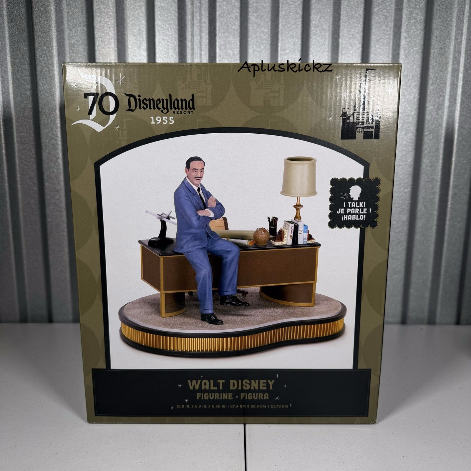 2025 Disney Parks Disneyland 70th Anniversary Walt Disney Talking Figurine New 2025 Disney Parks Disneyland 70th Anniversary Walt Disney Talking Figurine New