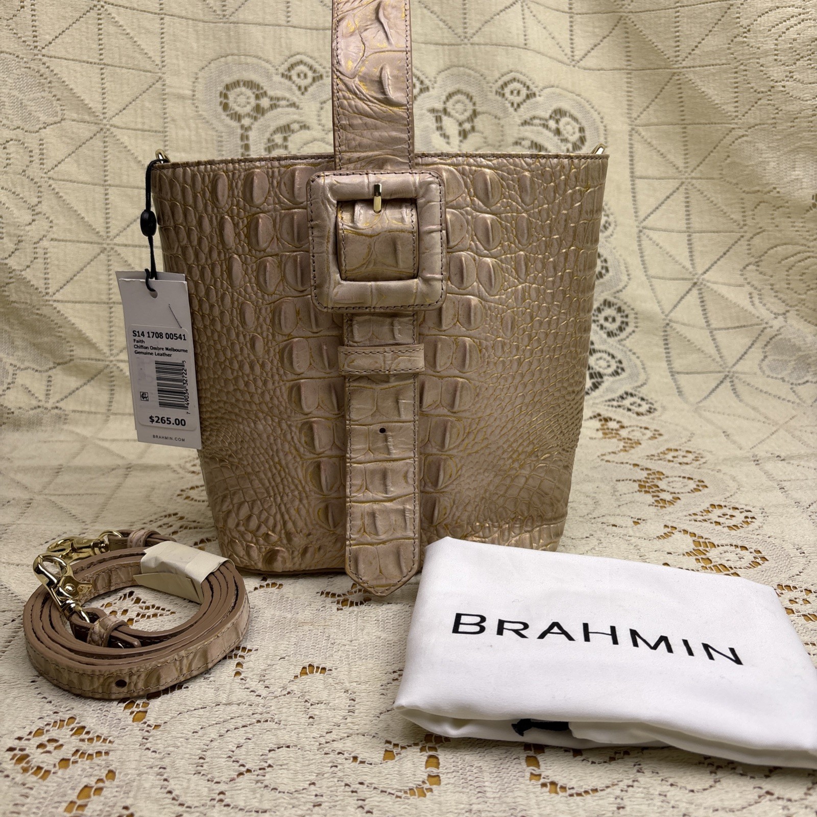 Brahmin Faith Chiffon Ombré Melbourne Leather Bucket Bag Brahmin Faith Chiffon Ombré Melbourne Leather Bucket Bag