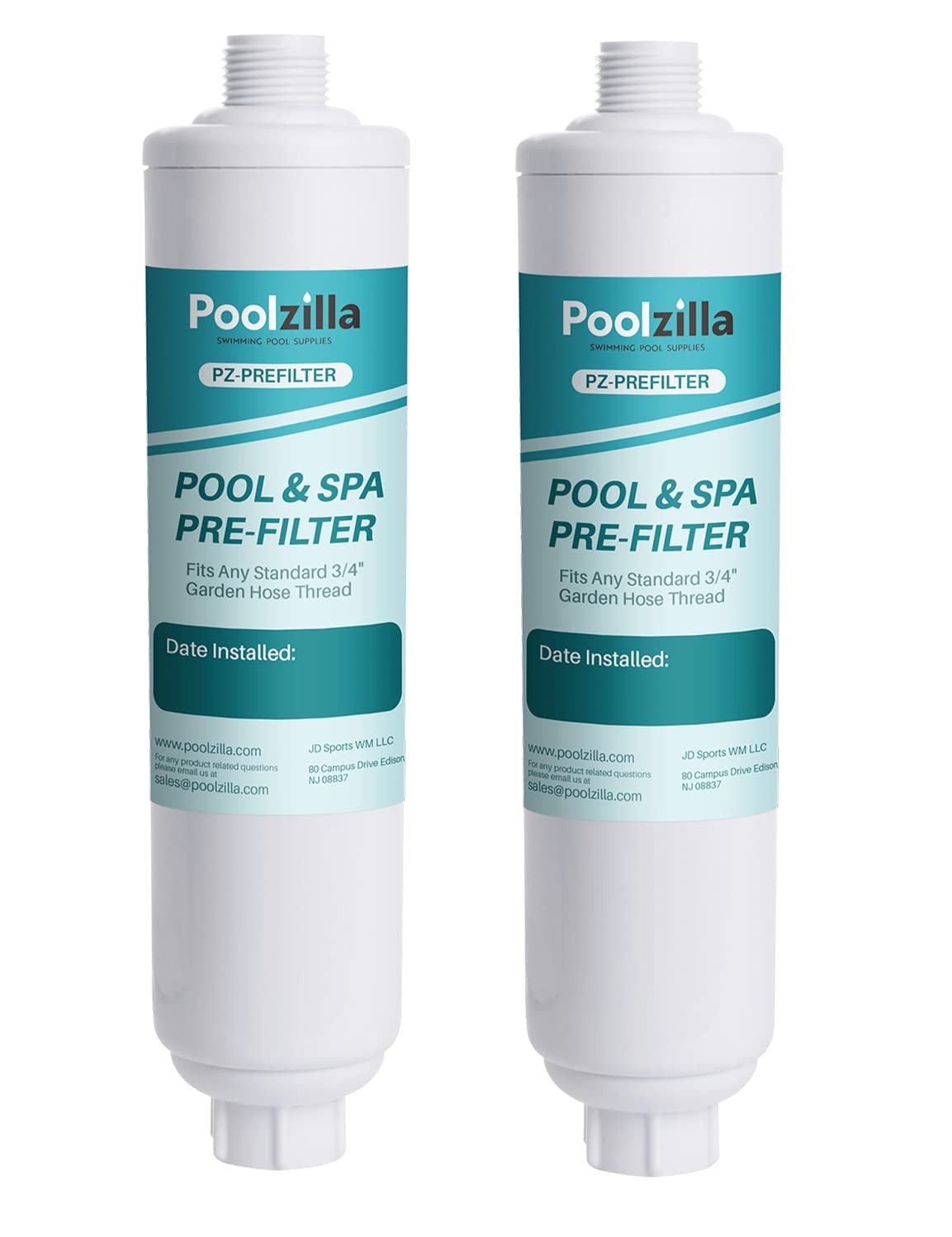 Poolzilla Prefilter 2-Pack Pools, Spas, & Hot Tubs, Attaches Standard Garden