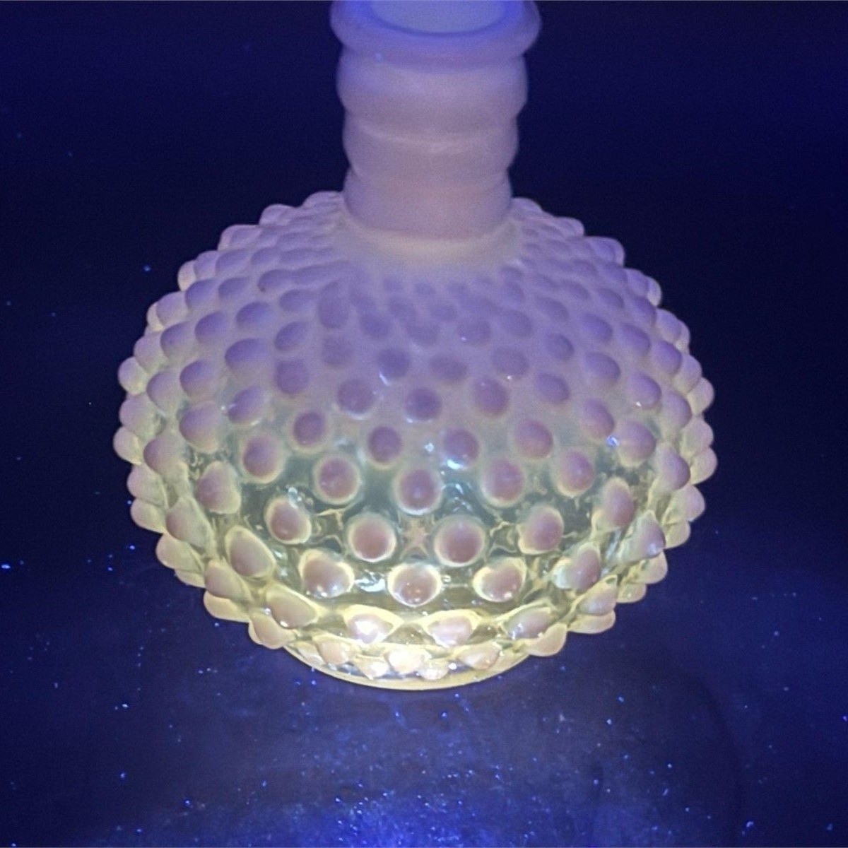 Fenton French Opalescent Hobnail Glass Perfume Bottle