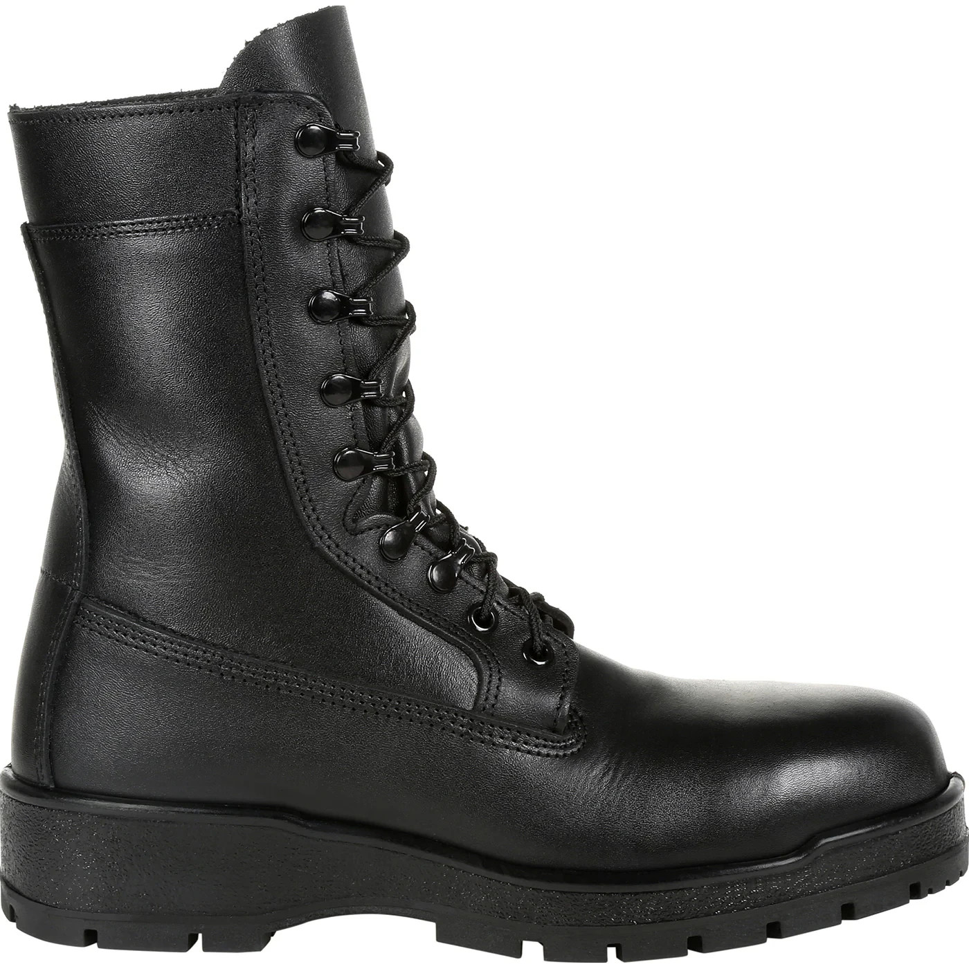 **U.S. Navy Style Steel Toe Military Boots Leather & Fabric Vibram Sole Berry US