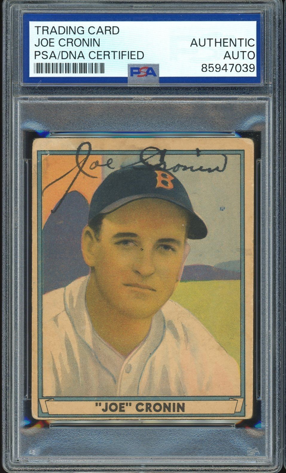 JOE CRONIN Autograph 1941 Play Ball 15 Signed Card PSA/DNA PSA Vintage Auto HOF JOE CRONIN Autograph 1941 Play Ball 15 Signed Card PSA/DNA PSA Vintage Auto HOF