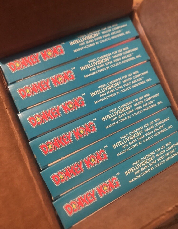 Nintendo Donkey Kong Intellivision Intv 1982. Factory Box 6 sealed units.Genuine
