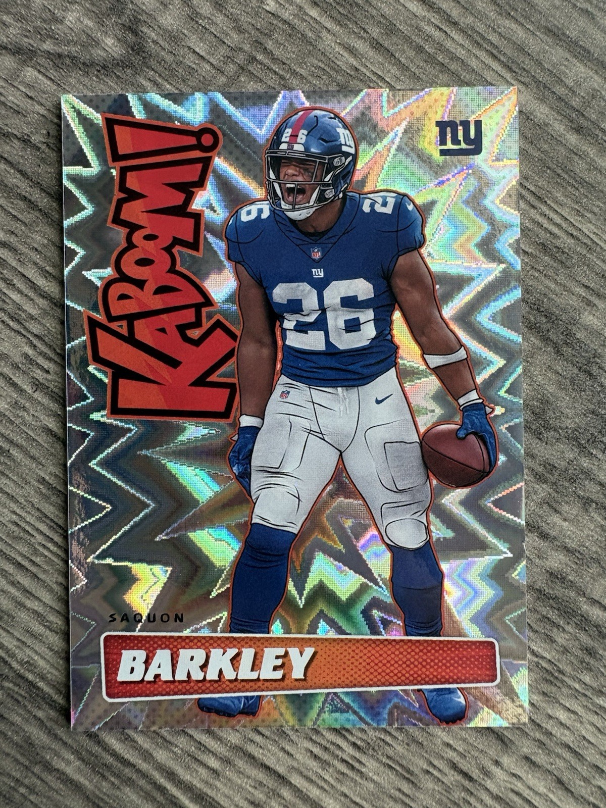 Panini 2019 Absolute Saquon Barkley Kaboom Insert #K-SB New York Giants Panini 2019 Absolute Saquon Barkley Kaboom Insert #K-SB New York Giants