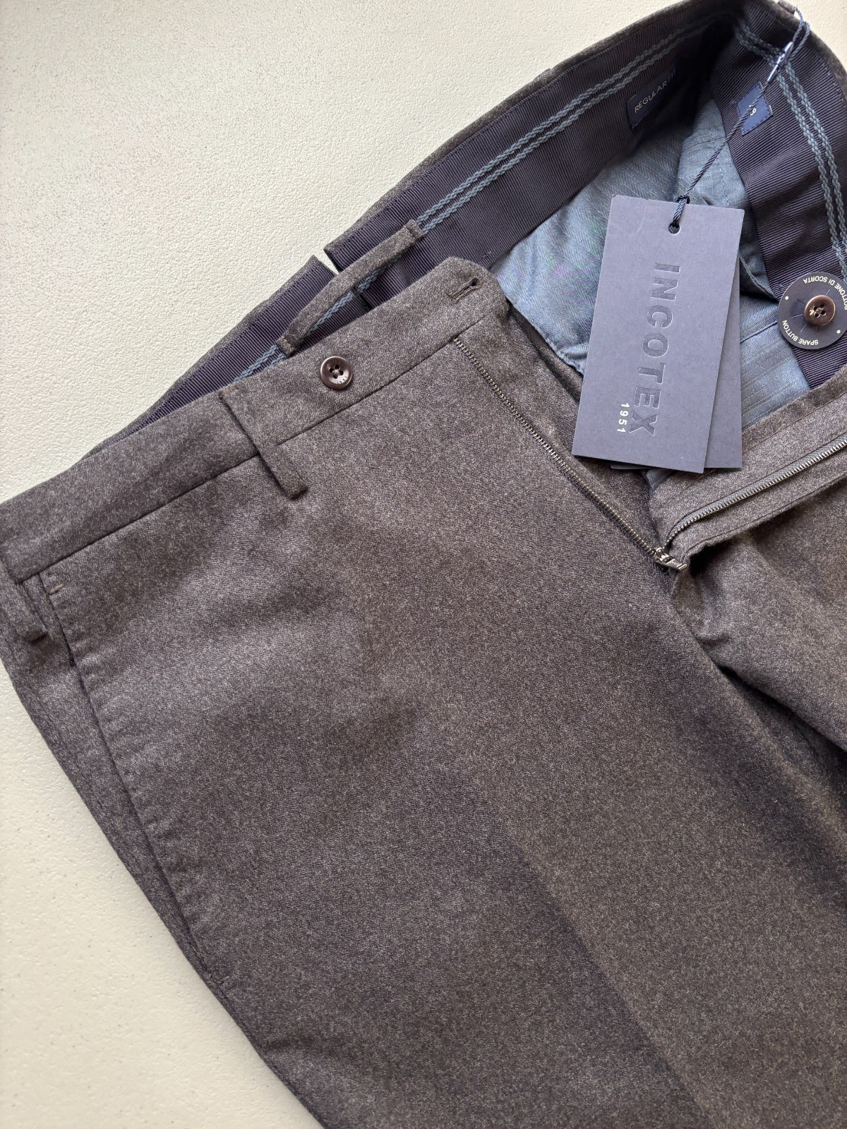 NWT Incotex Wool Pants Size 54 EUR (38 waist)