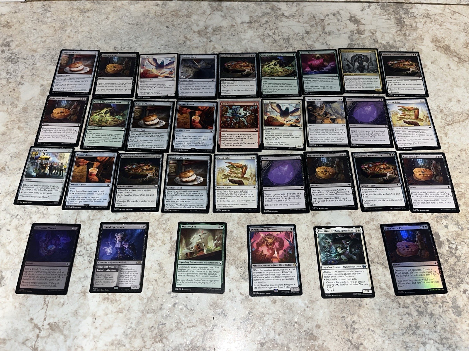 MTG Food Fight / Food Token Gen Themed Magic The Gathering Card Lot+ Xtras