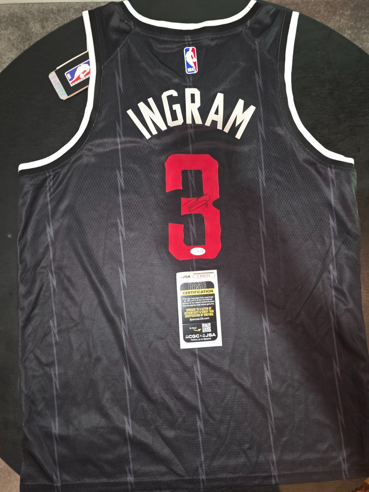 Brandon Ingram Signed NIKE Toronto Raptors Old Logo Jersey Auto JSA Sz 52 XL Brandon Ingram Signed NIKE Toronto Raptors Old Logo Jersey Auto JSA Sz 52 XL