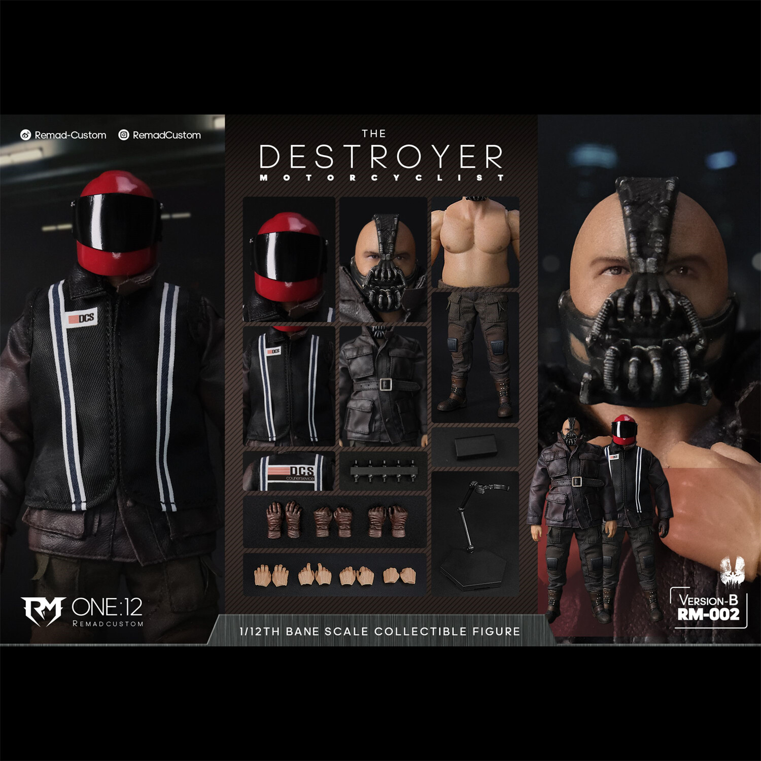 Remad Custom 1/12 RM-001B Destroyer Bane Motor Ver. Action Figure Remad Custom 1/12 RM-001B Destroyer Bane Motor Ver. Action Figure