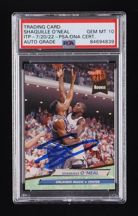 1992-93 Fleer Ultra Shaquille O'Neal #328 RC Rookie Shaq Signed Auto PSA DNA 10