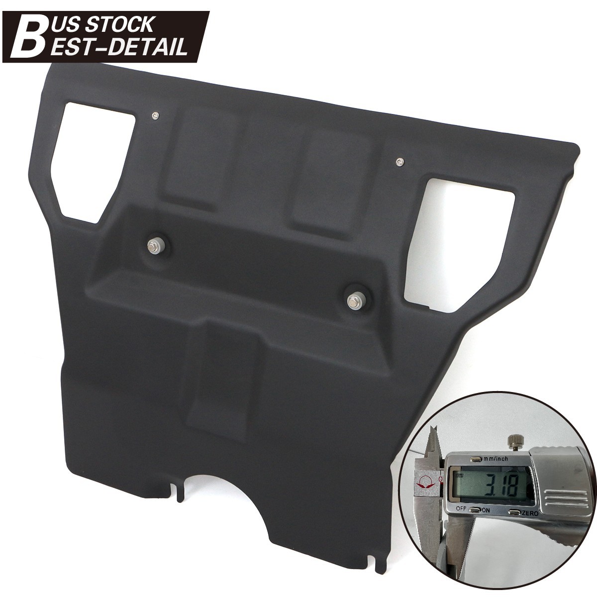 Front Lower Skid Plate Fit for  2005-2015 Toyota Tacoma Black Aluminum