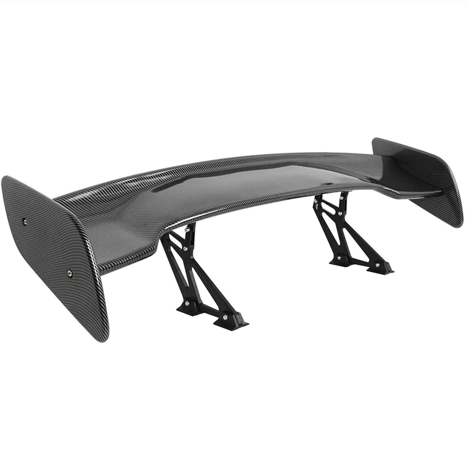 Universal 57 Carbon Fiber Style Adjustable Rear Trunk GT-Style Spoiler Wing