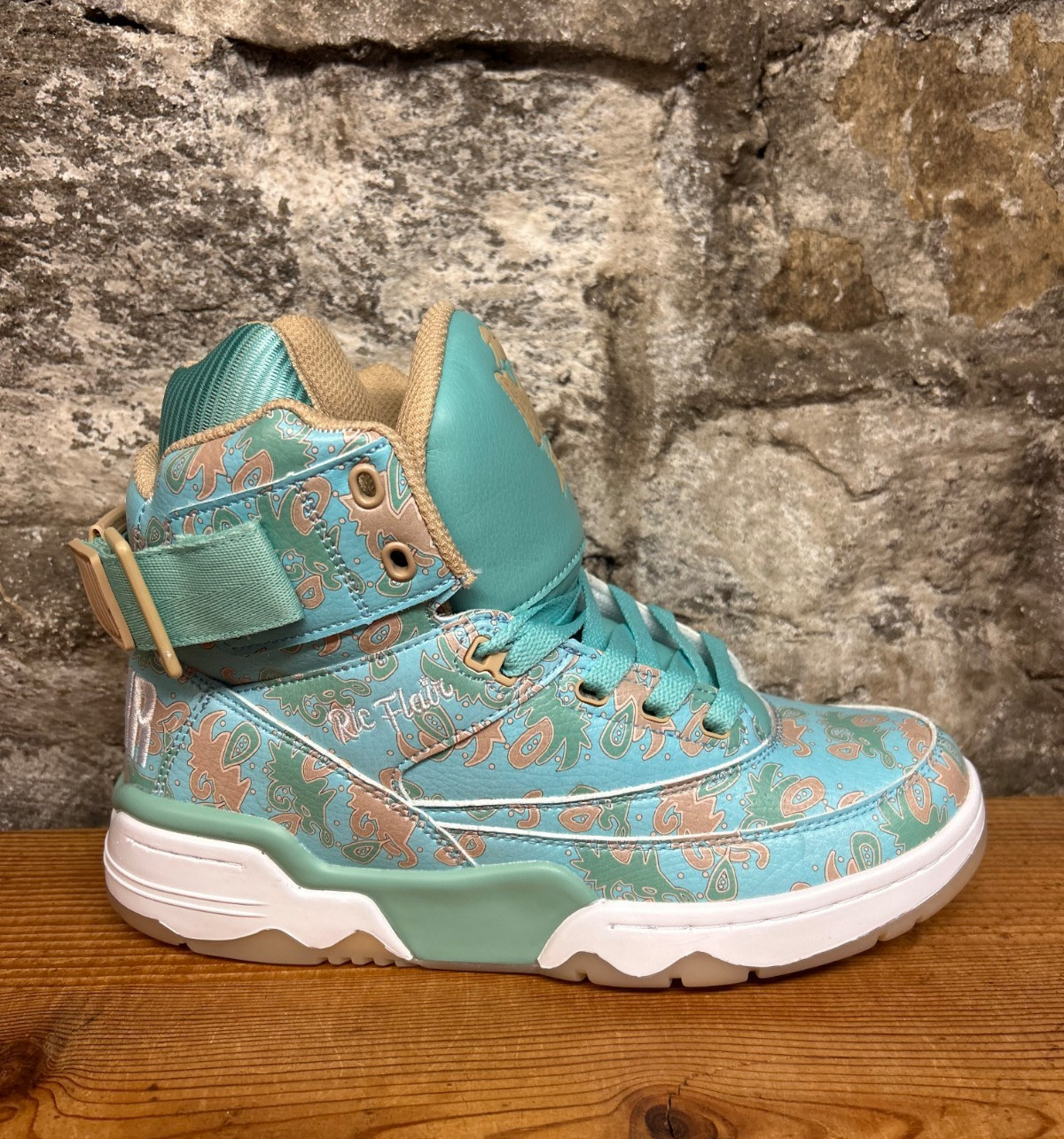 EWING 33 HI x RIC FLAIR 1EWRF026-176 Teal/White New In Box
