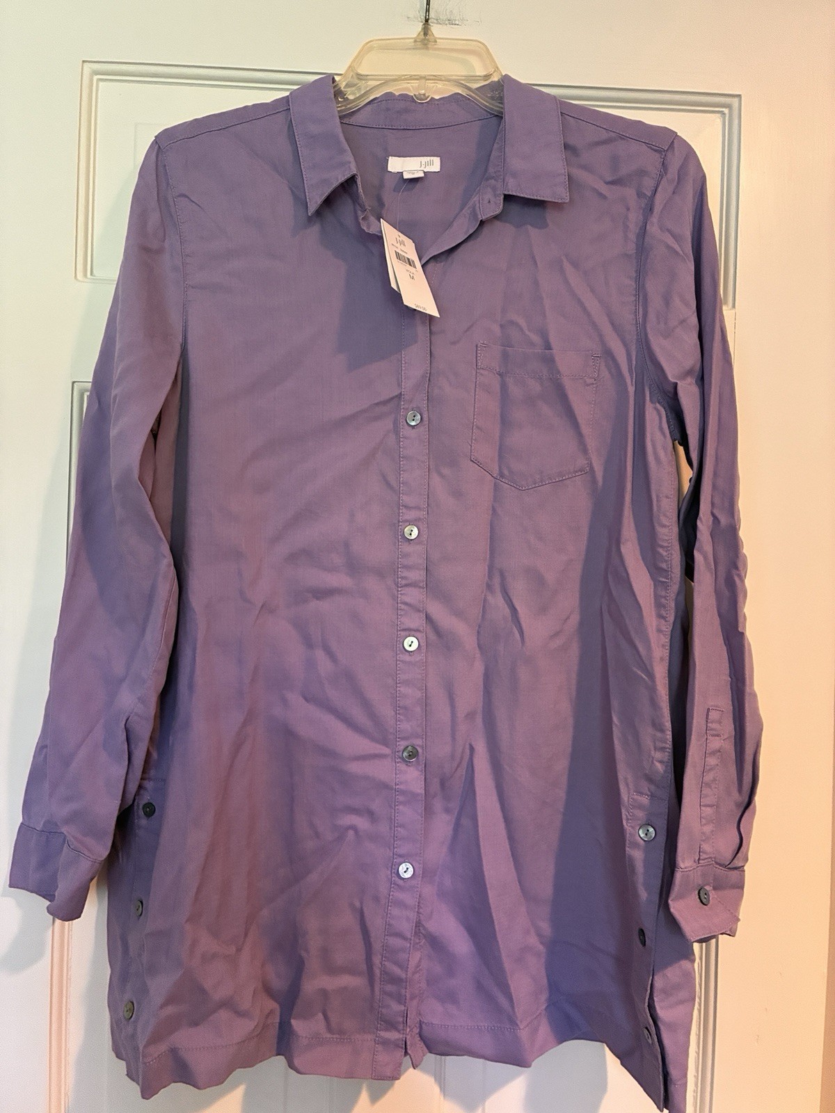NWT\'S J Jill M 100% Tencel Lyocell Viola Longsleeve Tunic Shirt Button Sides NWT\'S J Jill M 100% Tencel Lyocell Viola Longsleeve Tunic Shirt Button Sides