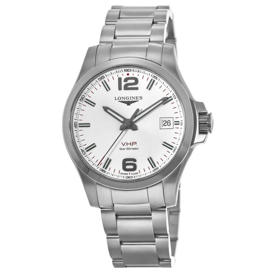 New Longines Conquest V.H.P. Silver Dial Stainless Men's Watch L3.716.4.76.6