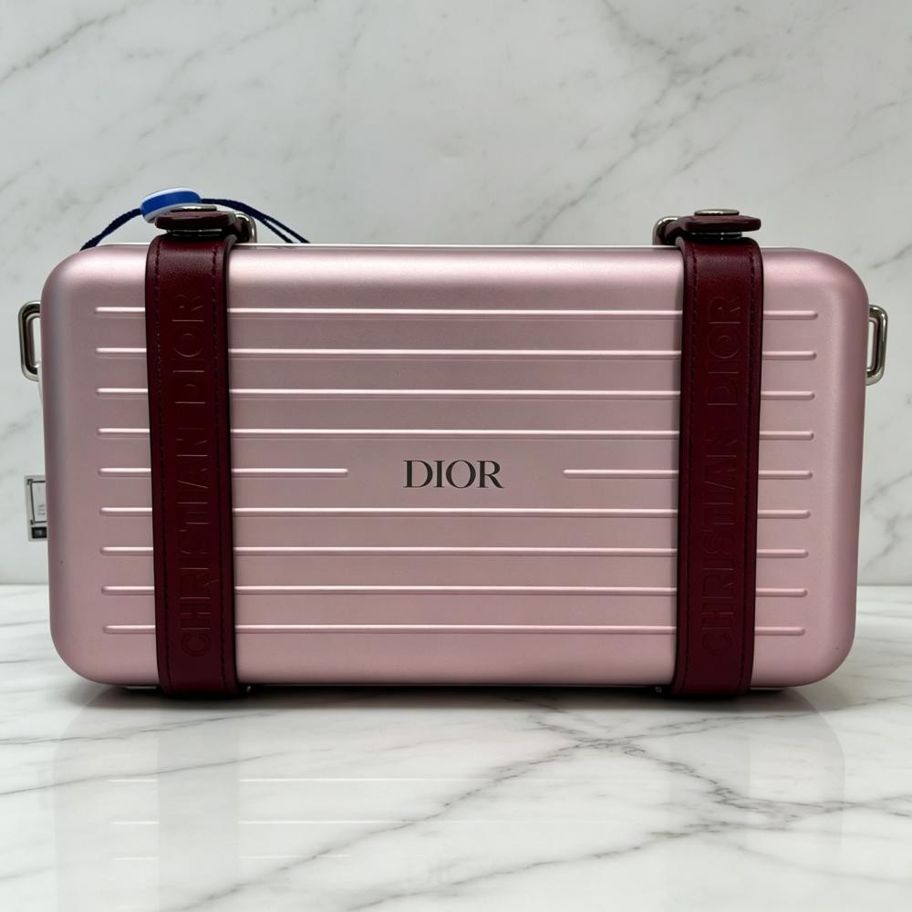 Dior x RIMOWA Personal Clutch Pink Aluminum Hard Case Shoulder Bag